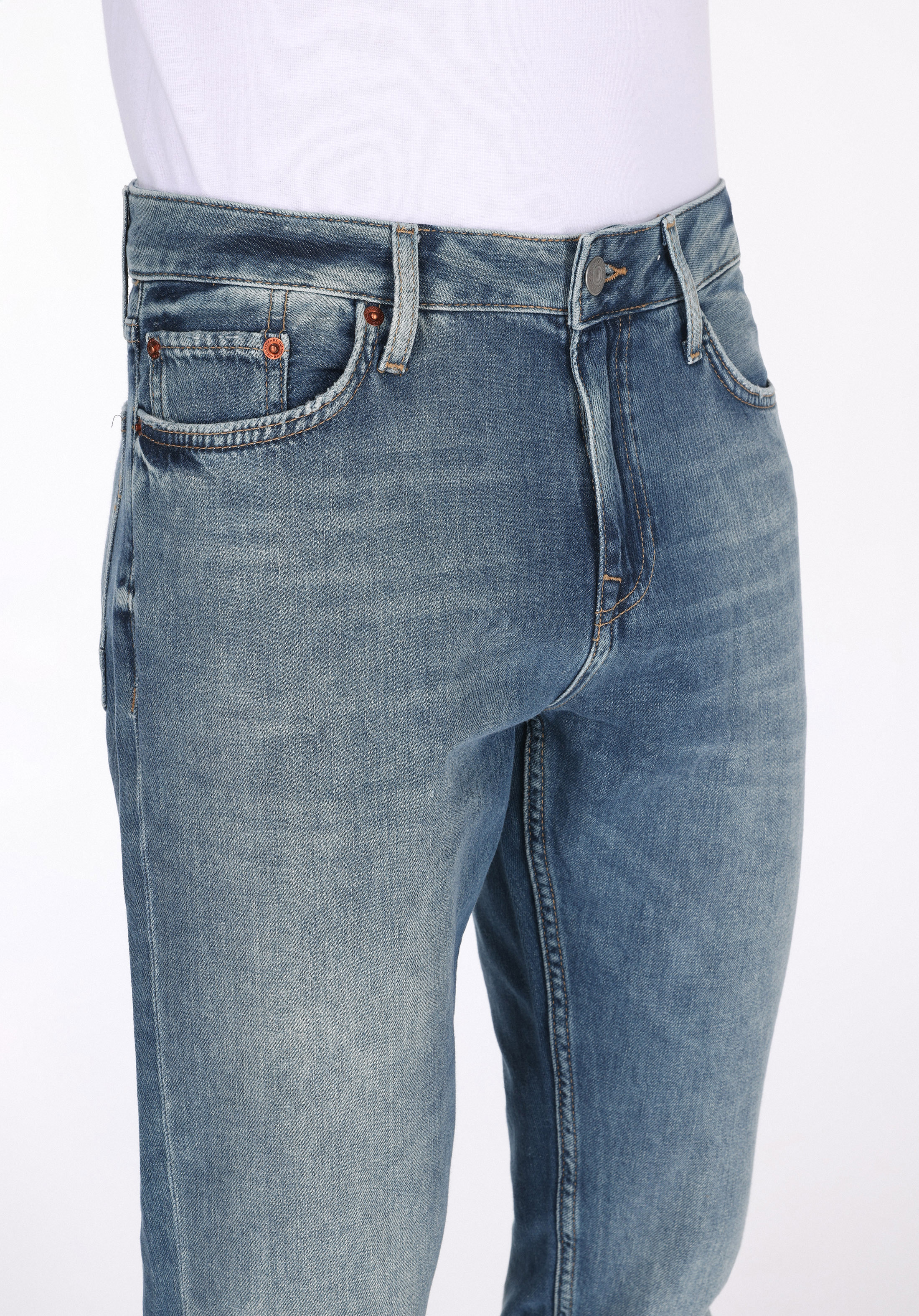 Regular Fit   Erkek İndigo Jean Pantolon