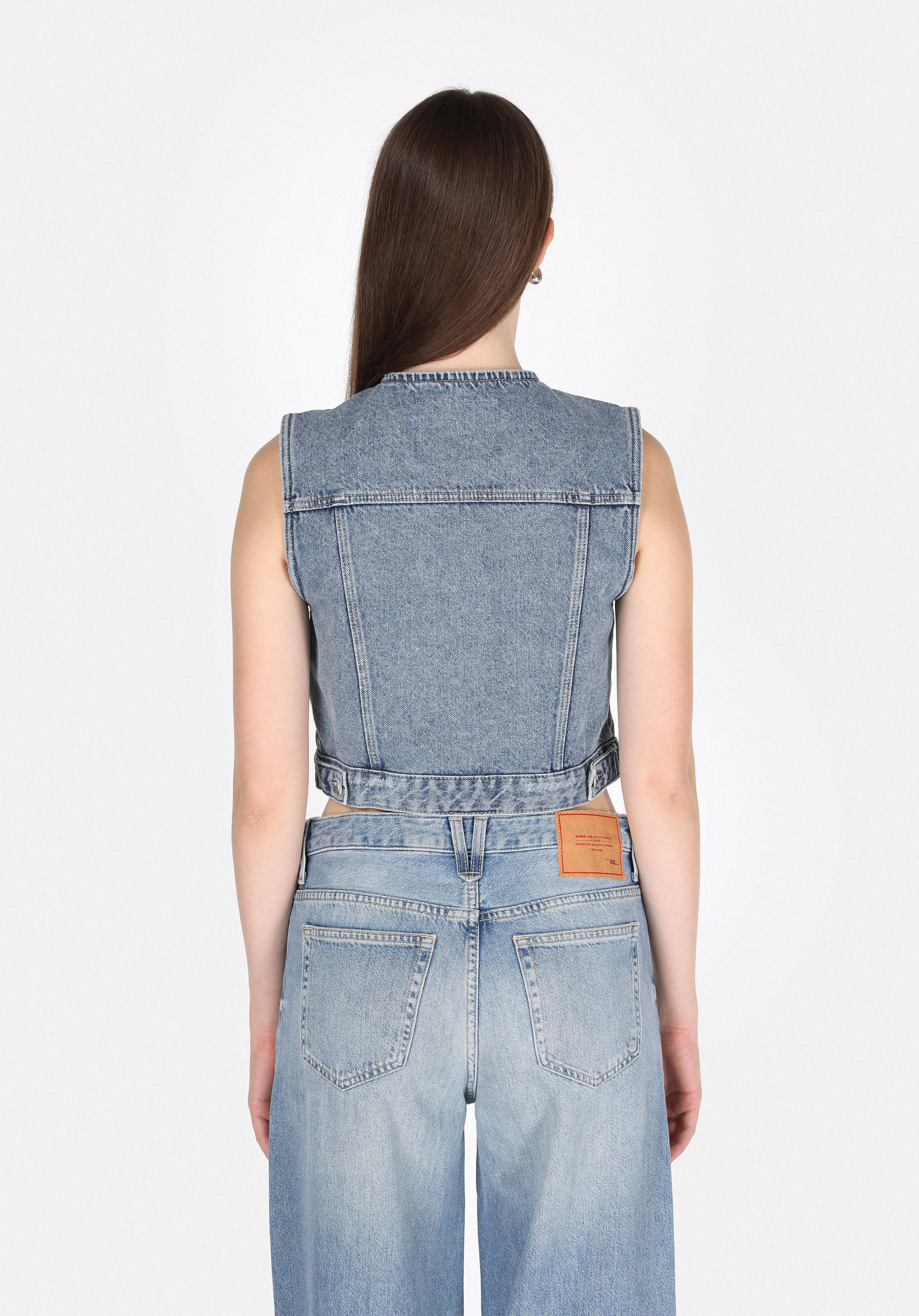 Slim Fit     Kadın Mavi Yelek