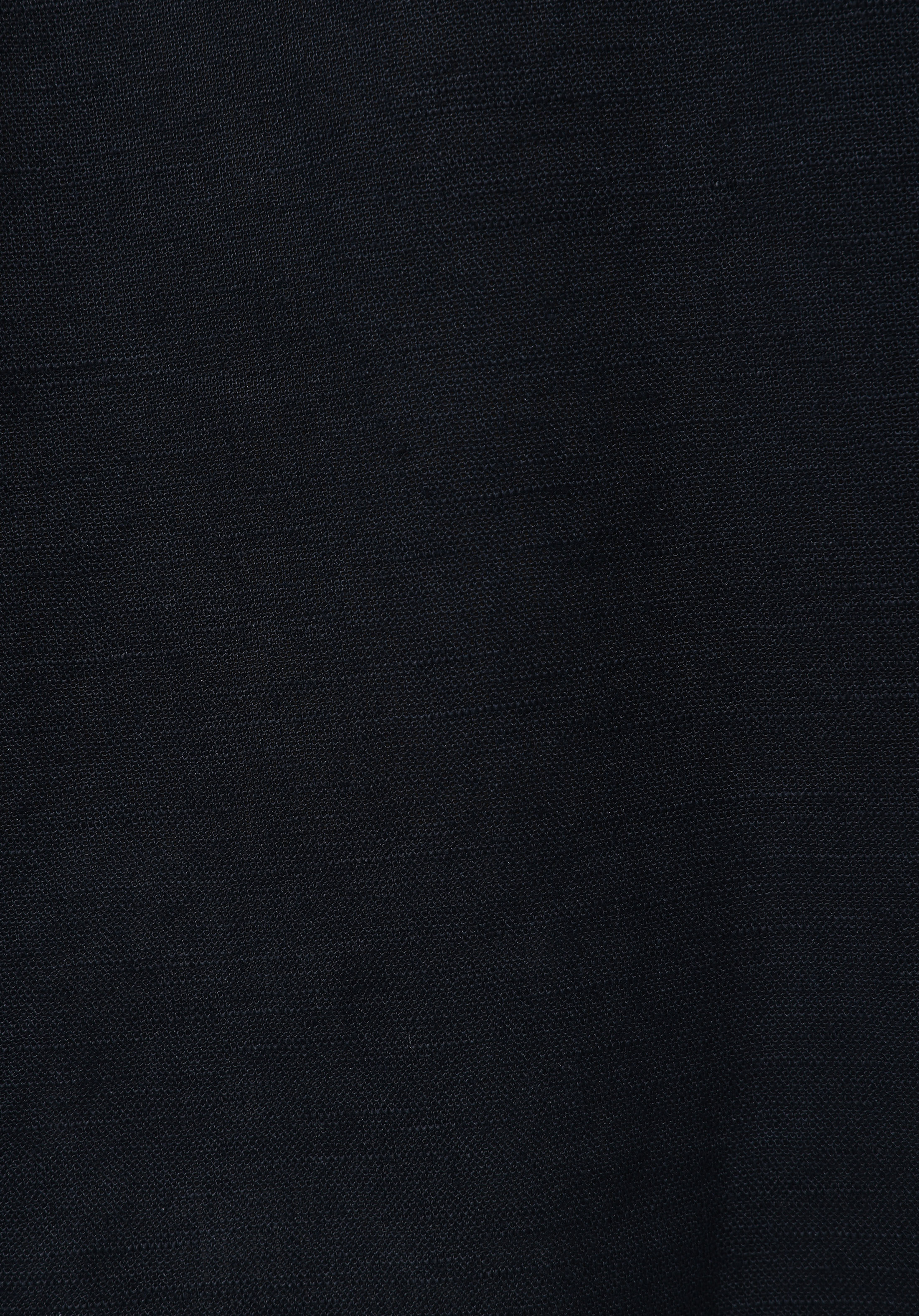 Regular Fit Shirt Neck Düz Erkek Keten Karışımlı Siyah Kısa Kol Gömlek