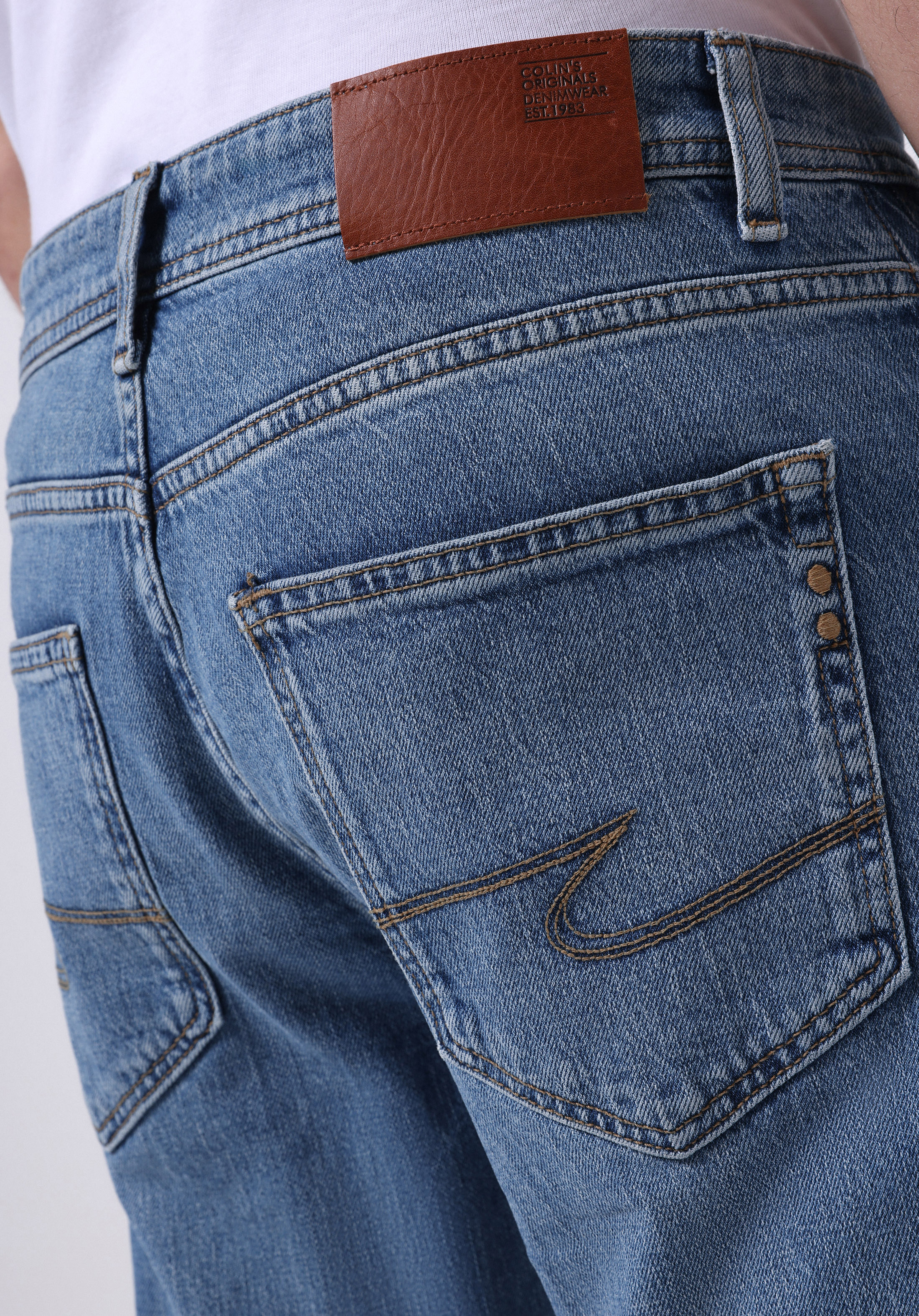Straight Fit   Erkek İndigo Jean Pantolon