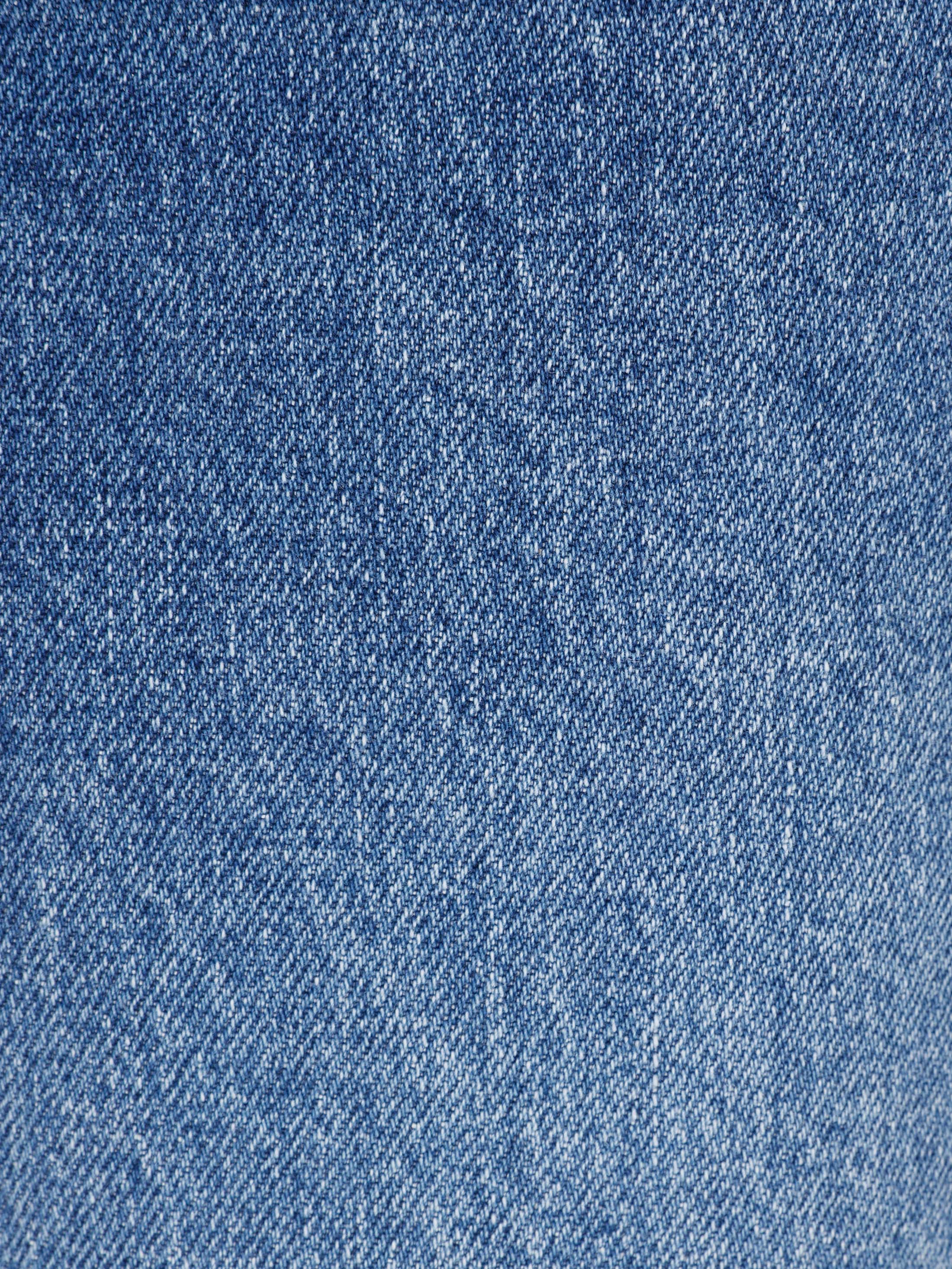Barrel Fit Orta Bel Düz Paça Kadın İndigo Jean Pantolon