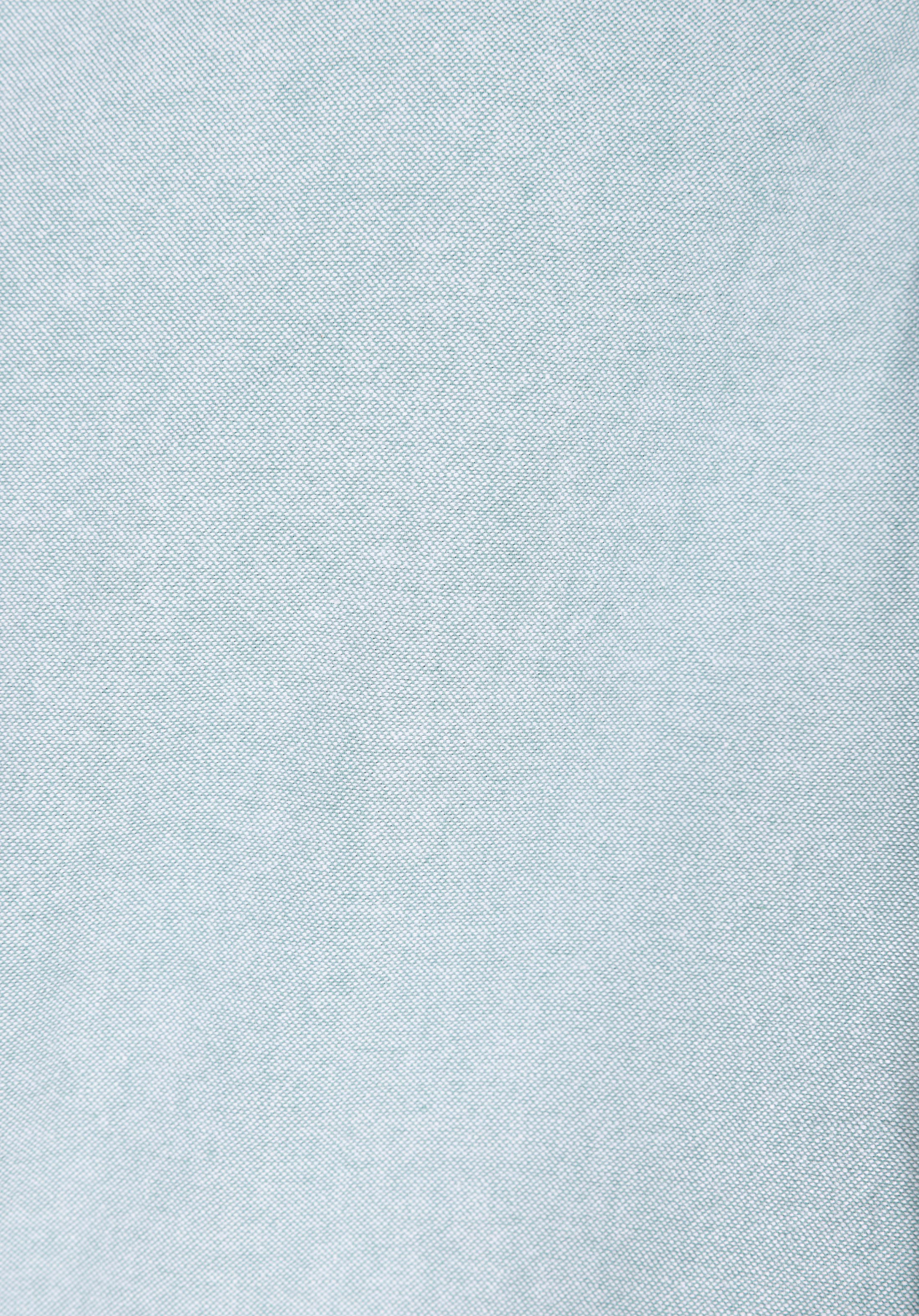 Regular Fit Shirt Neck Düz Erkek Yeşil Kısa Kol Gömlek