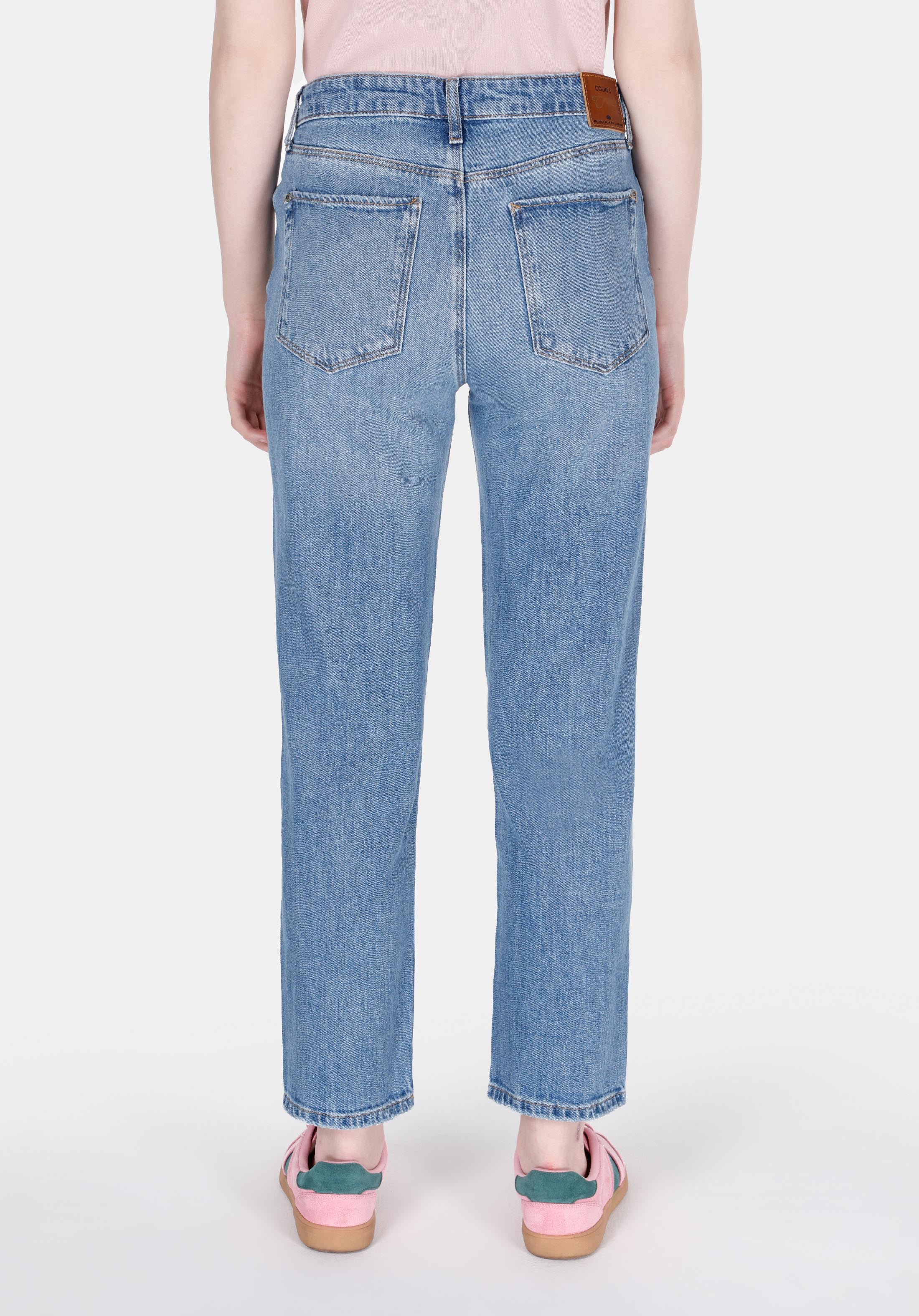 Slim Fit Orta Bel Daralan Paça Kadın İndigo Jean Pantolon