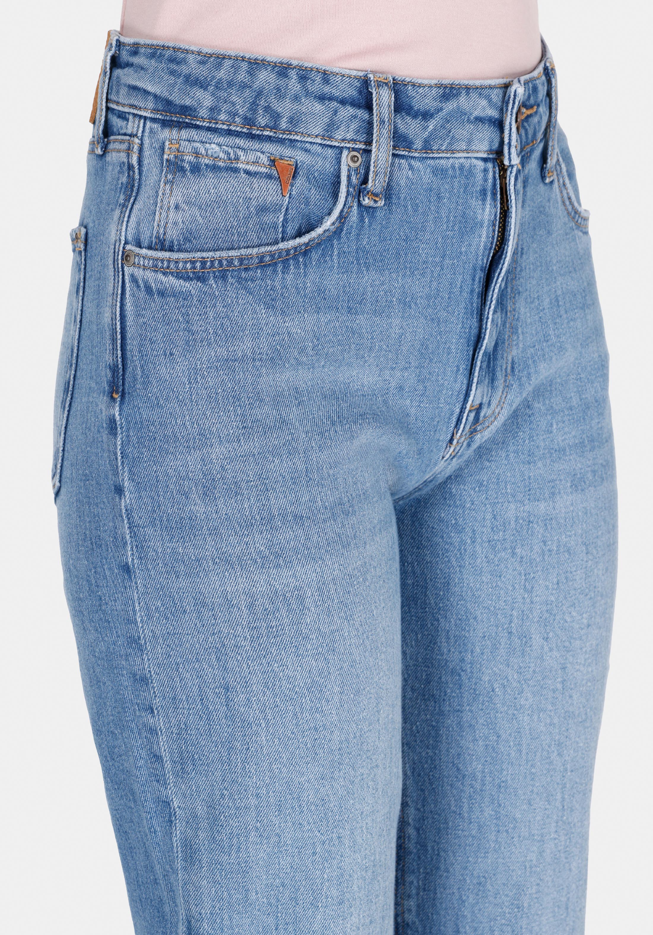 Slim Fit Orta Bel Daralan Paça Kadın İndigo Jean Pantolon