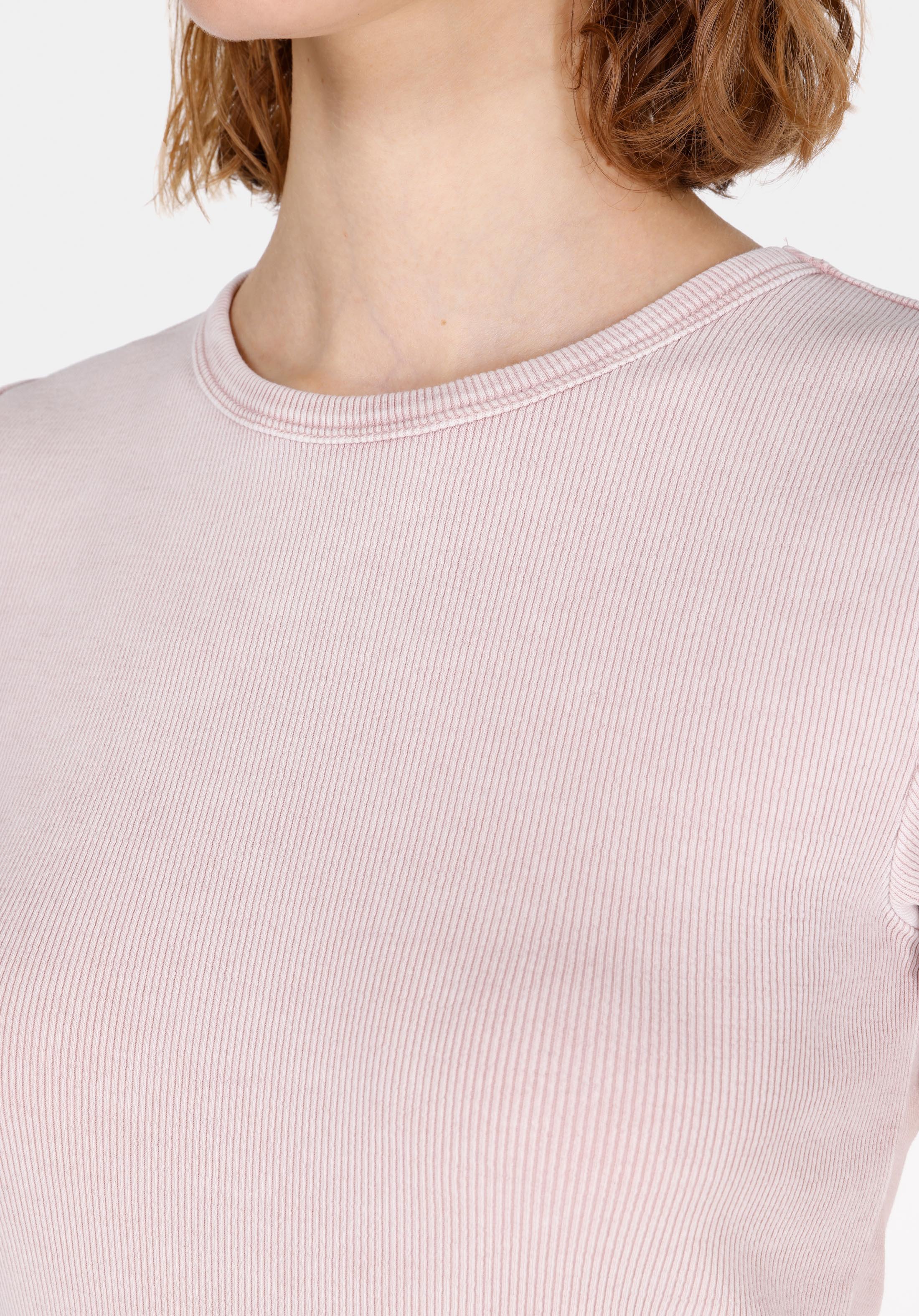 Slim Fit   Kadın Pembe Kısa Kol Tişört