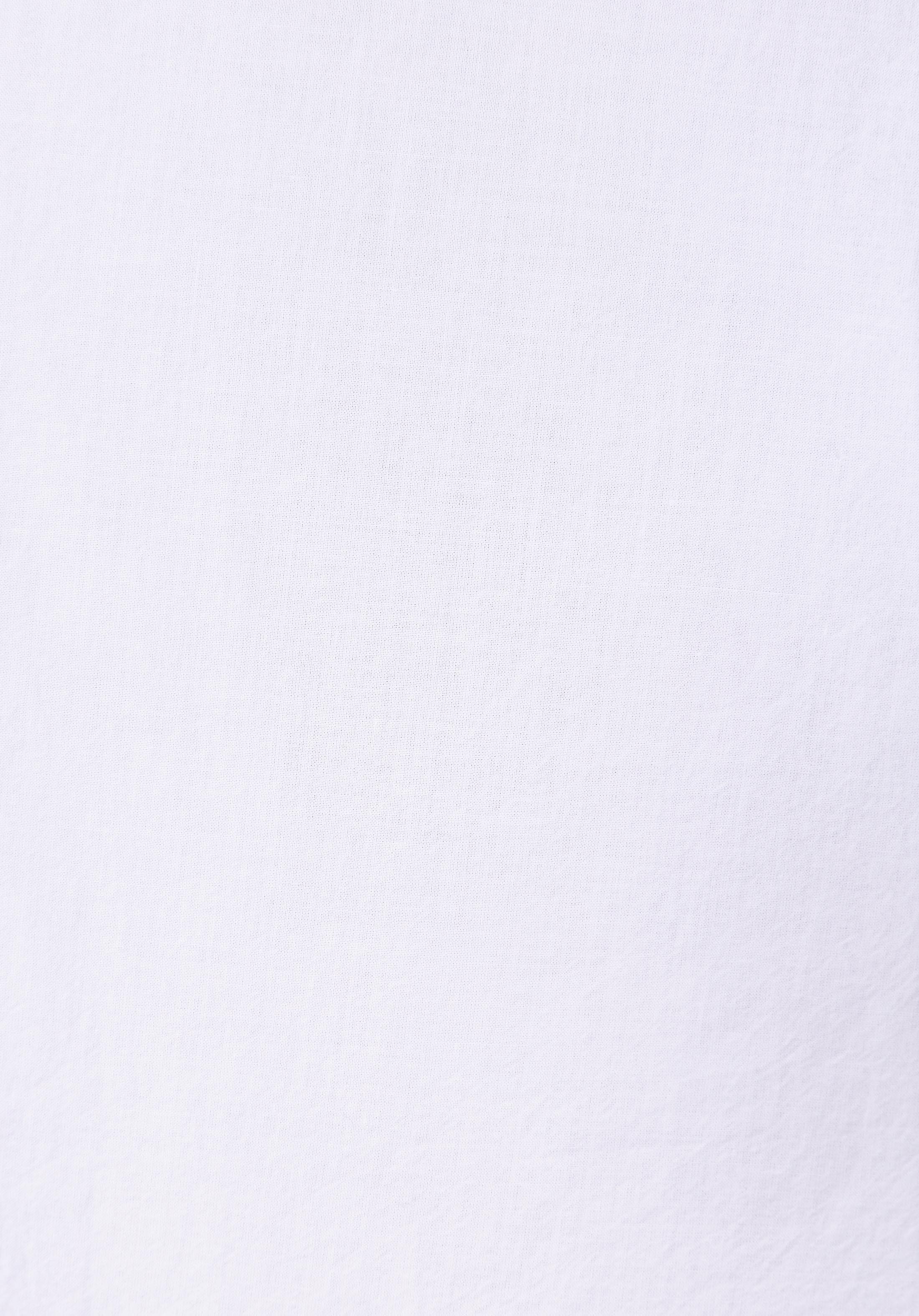 Regular Fit Shirt Neck Düz Kadın Beyaz Uzun Kol Gömlek
