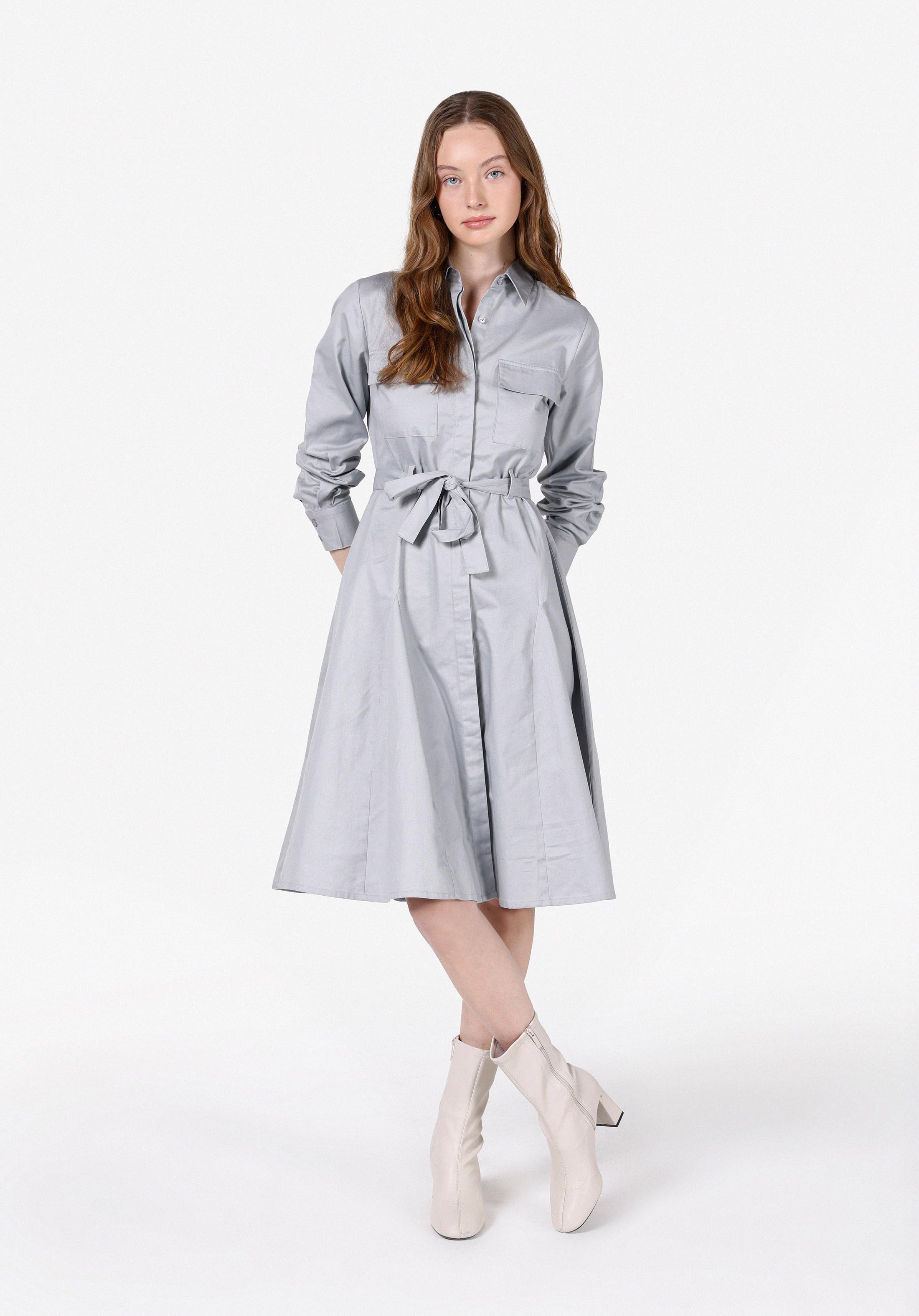 Regular Fit  Kadın Gri  Elbise