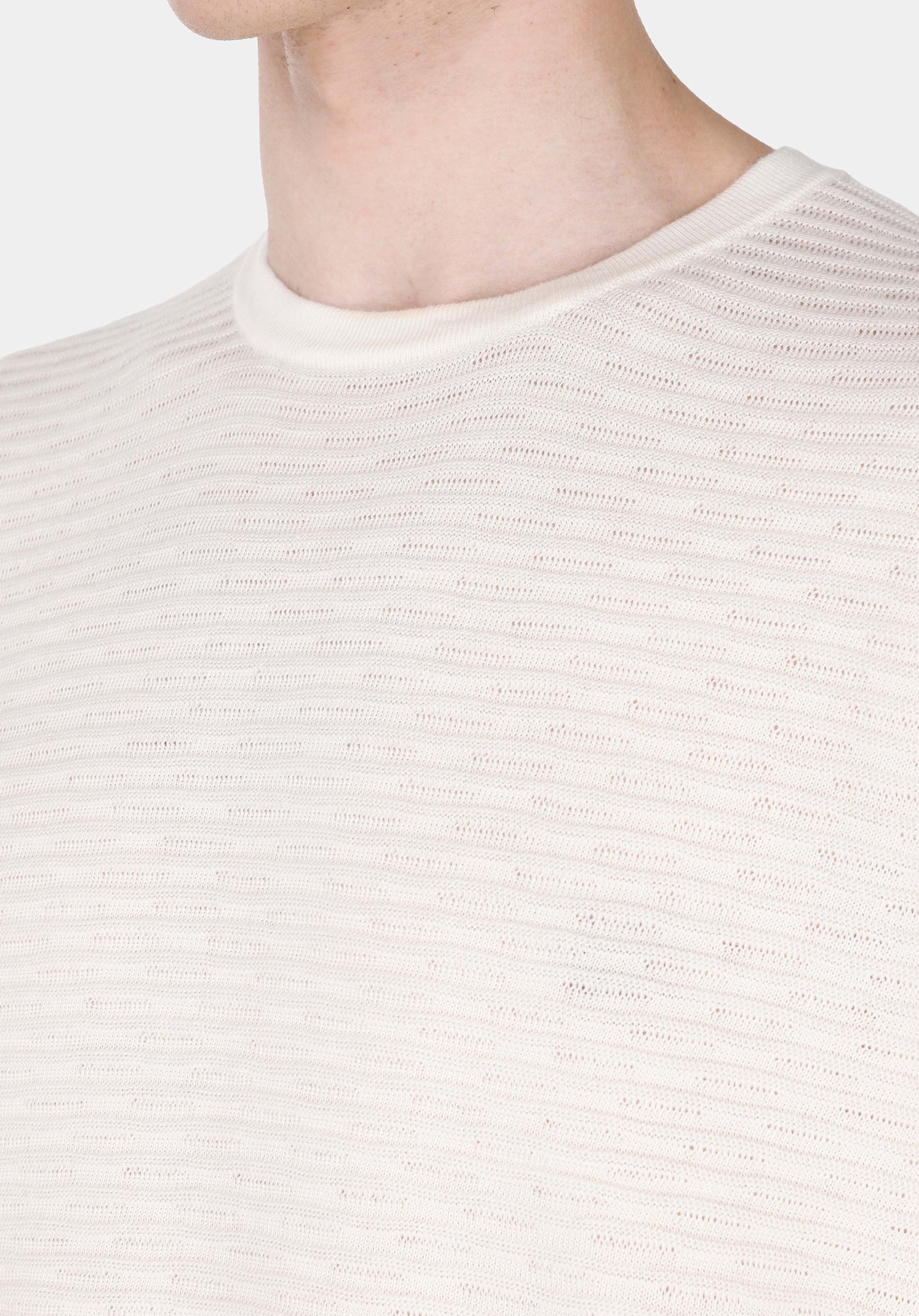 Comfort Fit   Erkek Beyaz  Kazak