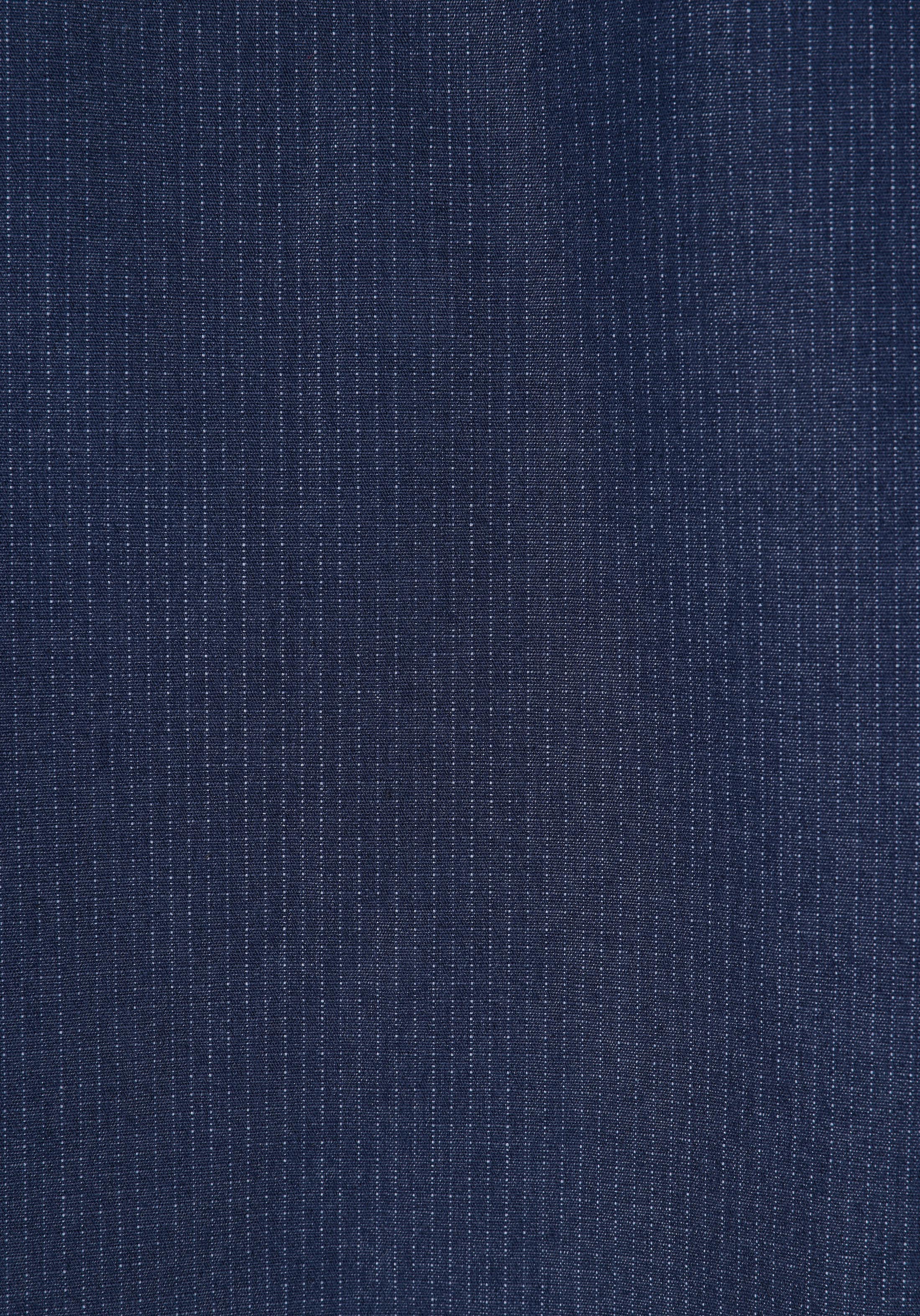 Regular Fit Shirt Neck Düz Erkek Lacivert Uzun Kol Gömlek