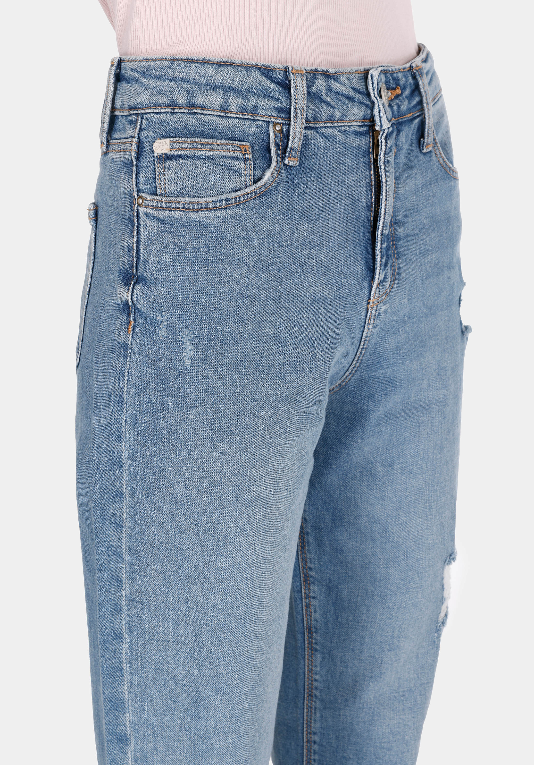 Mom Fit Yüksel Bel Daralan Paça Kadın İndigo Jean Pantolon
