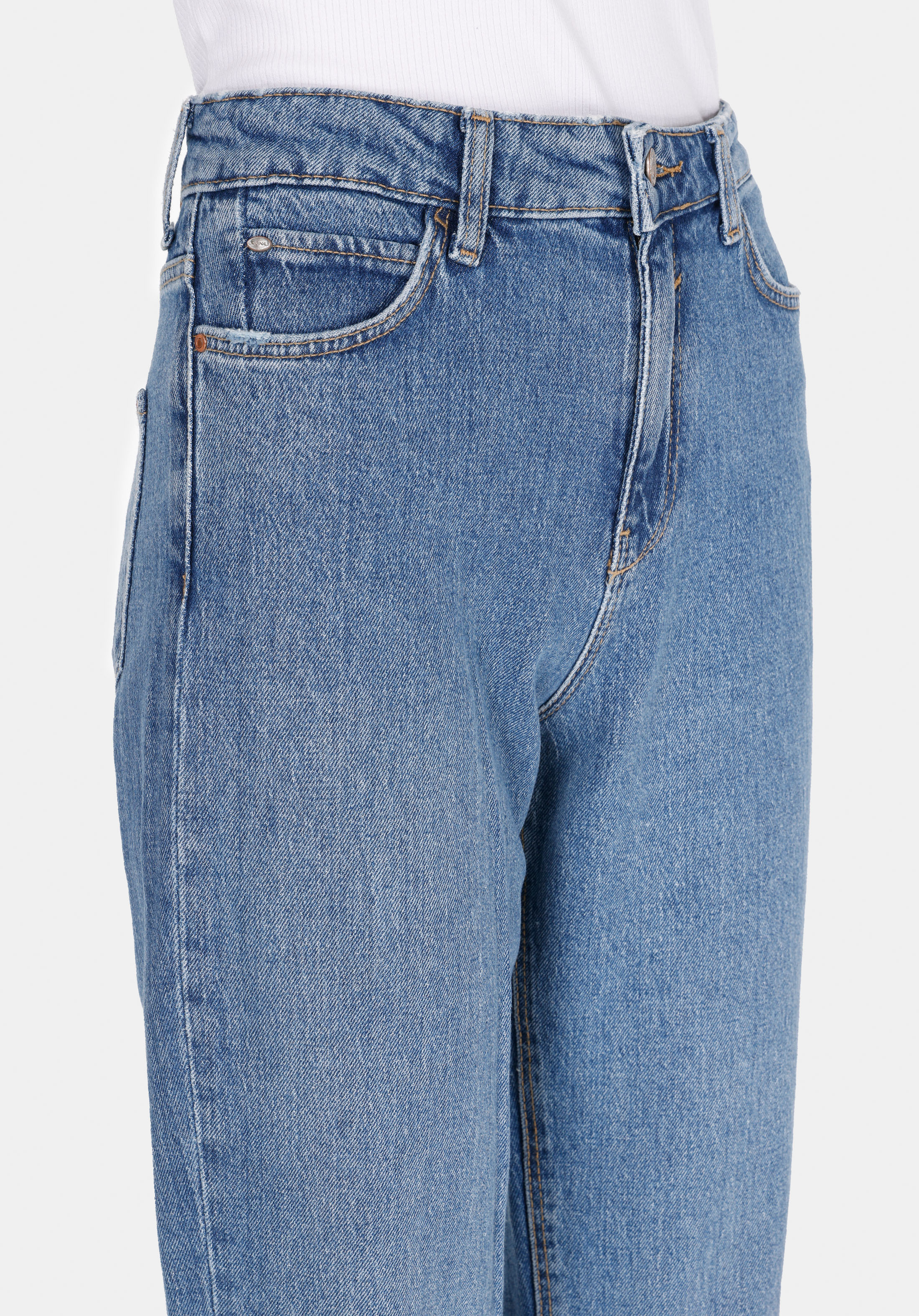 Mom Fit Yüksel Bel Daralan Paça Kadın Denim Jean Pantolon