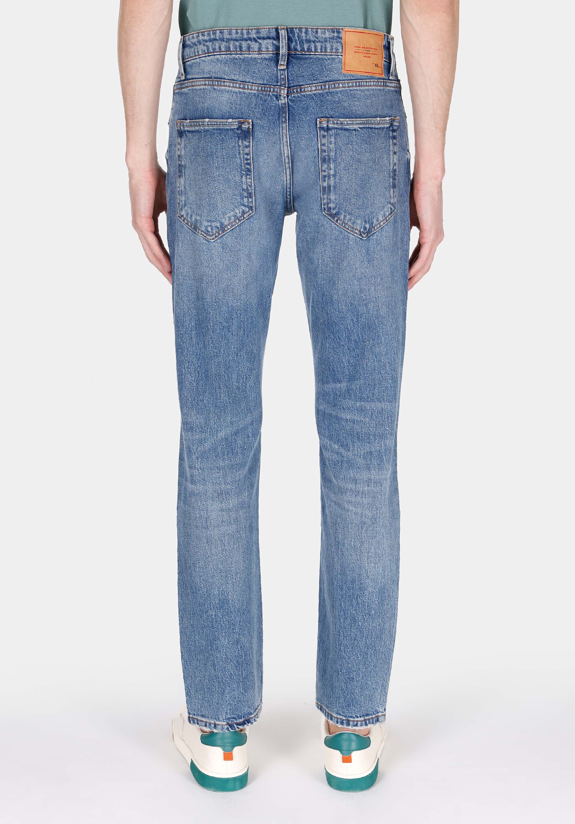 Straight Fit   Erkek İndigo Jean Pantolon