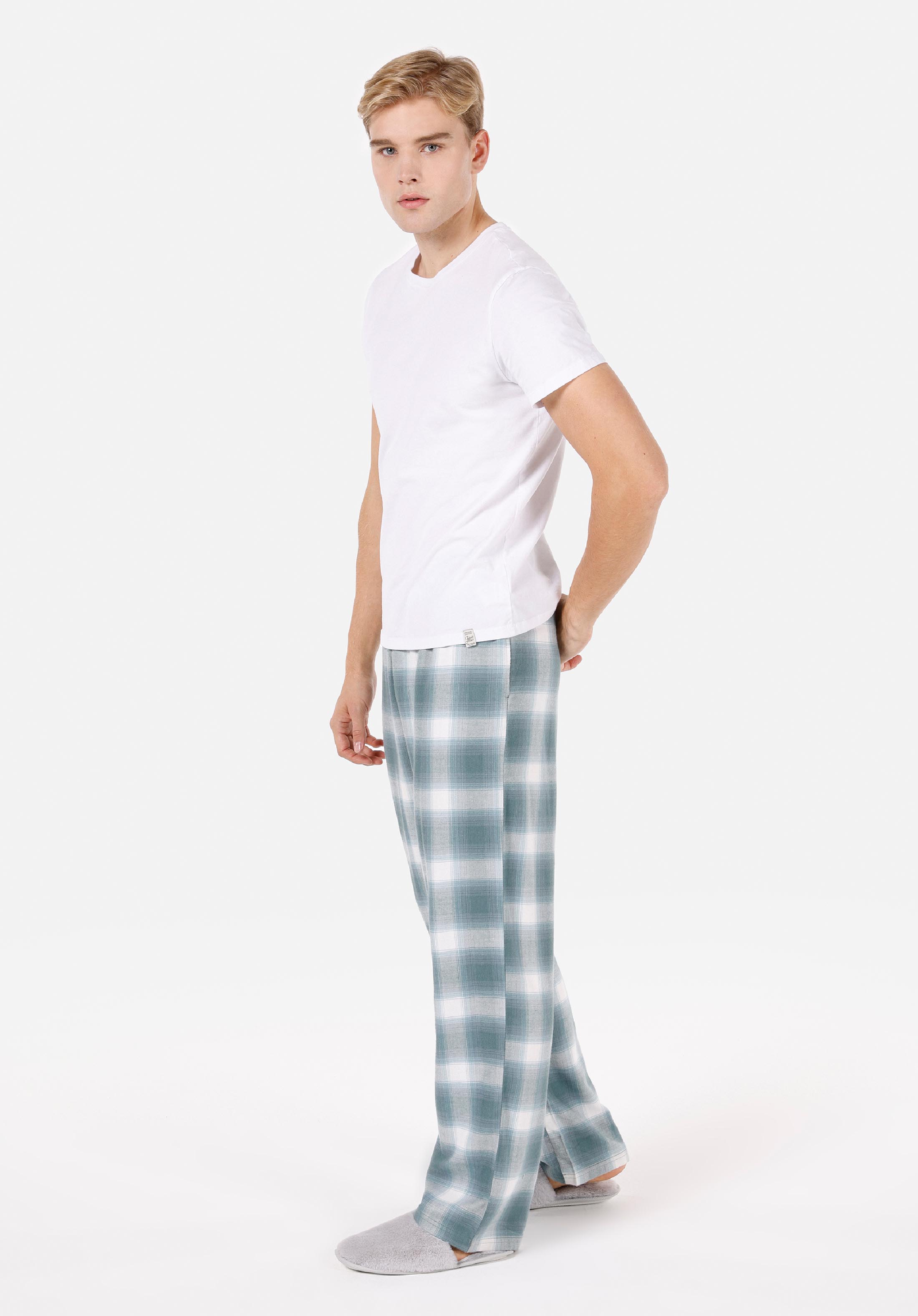 Comfort Fit Orta Bel Düz Paça Erkek Yeşil  Pantolon