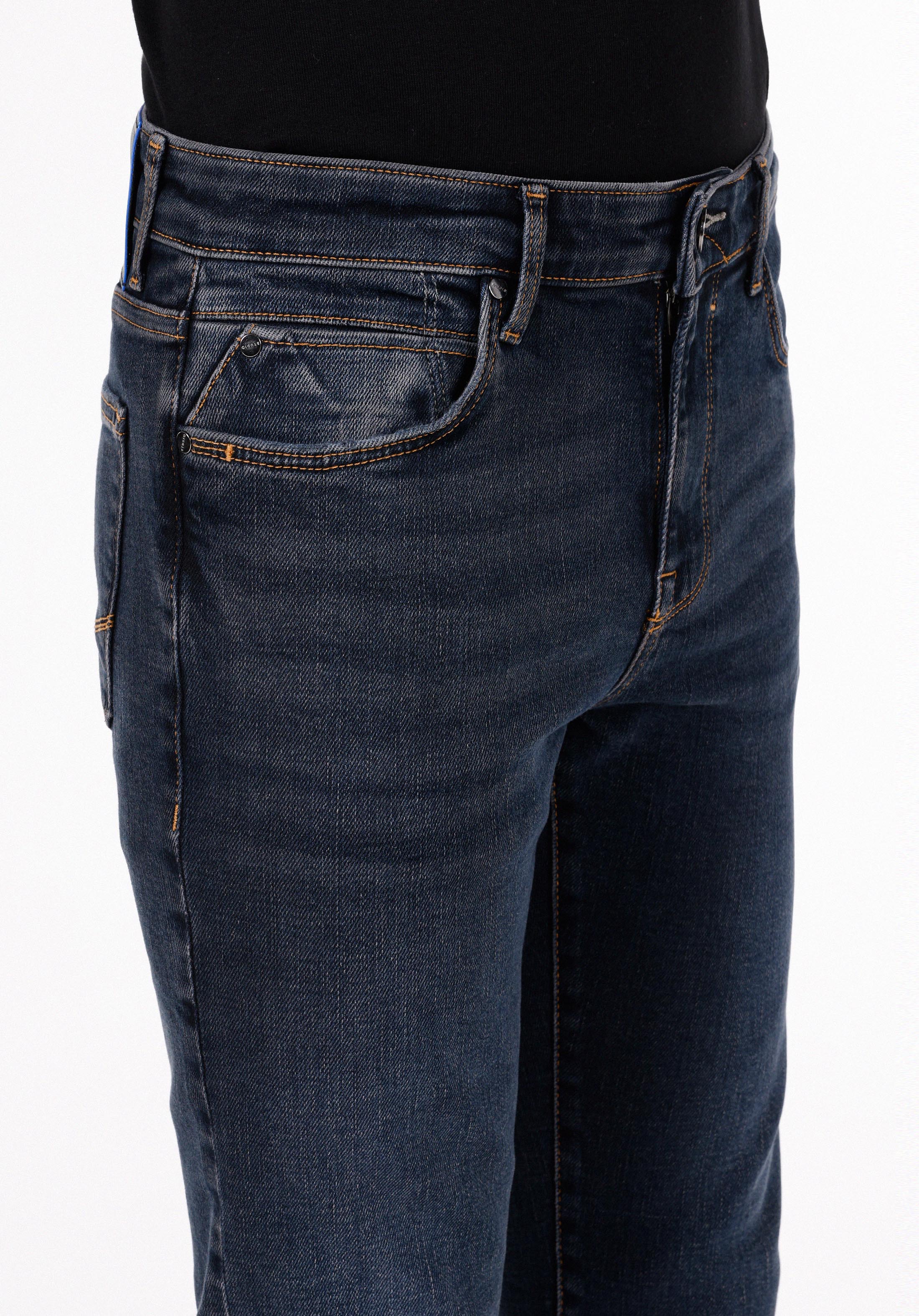 Slim Fit Düşük Bel Dar Paça Erkek Lacivert Jean Pantolon