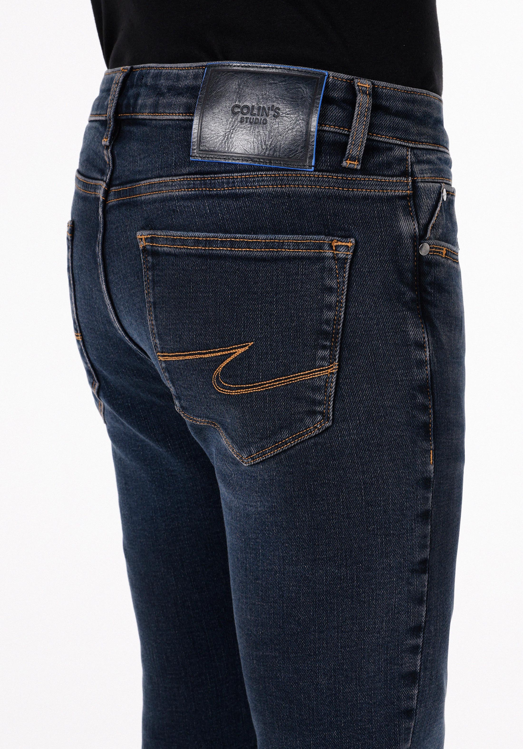 Slim Fit Düşük Bel Dar Paça Erkek Lacivert Jean Pantolon