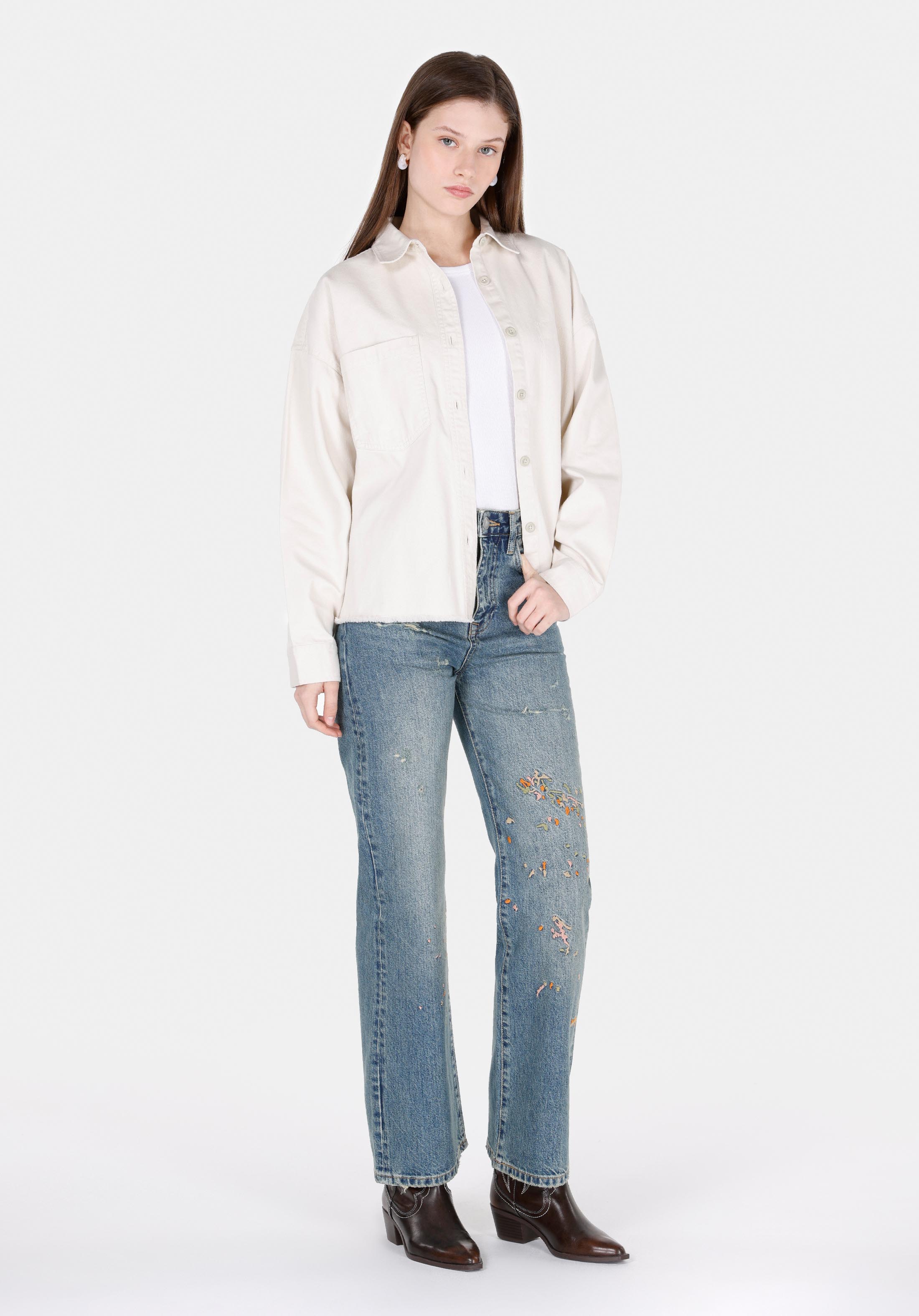 Straight Fit   Kadın Denim Jean Pantolon