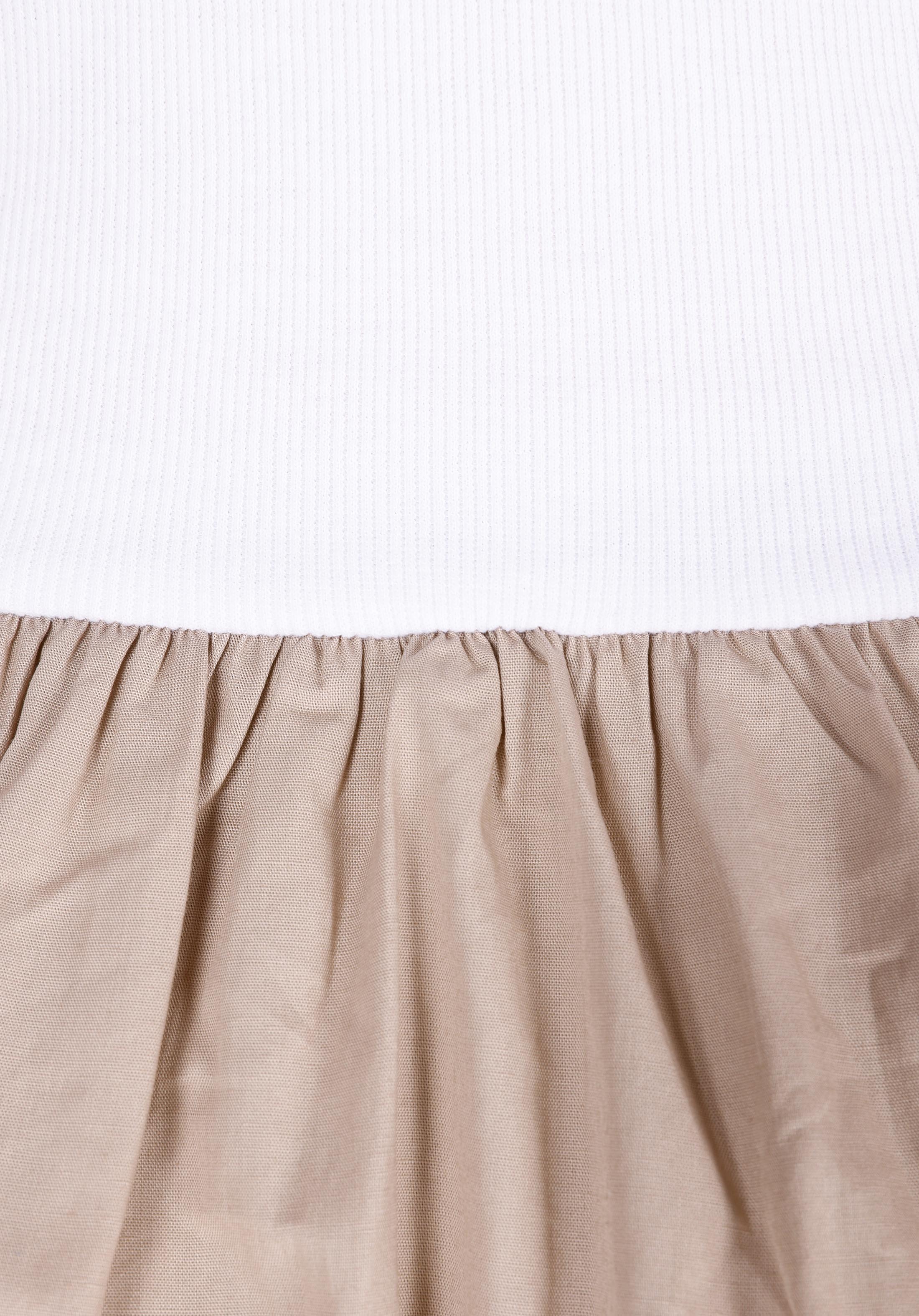 Regular Fit Düz Kadın Beyaz Kısa Kol Elbise