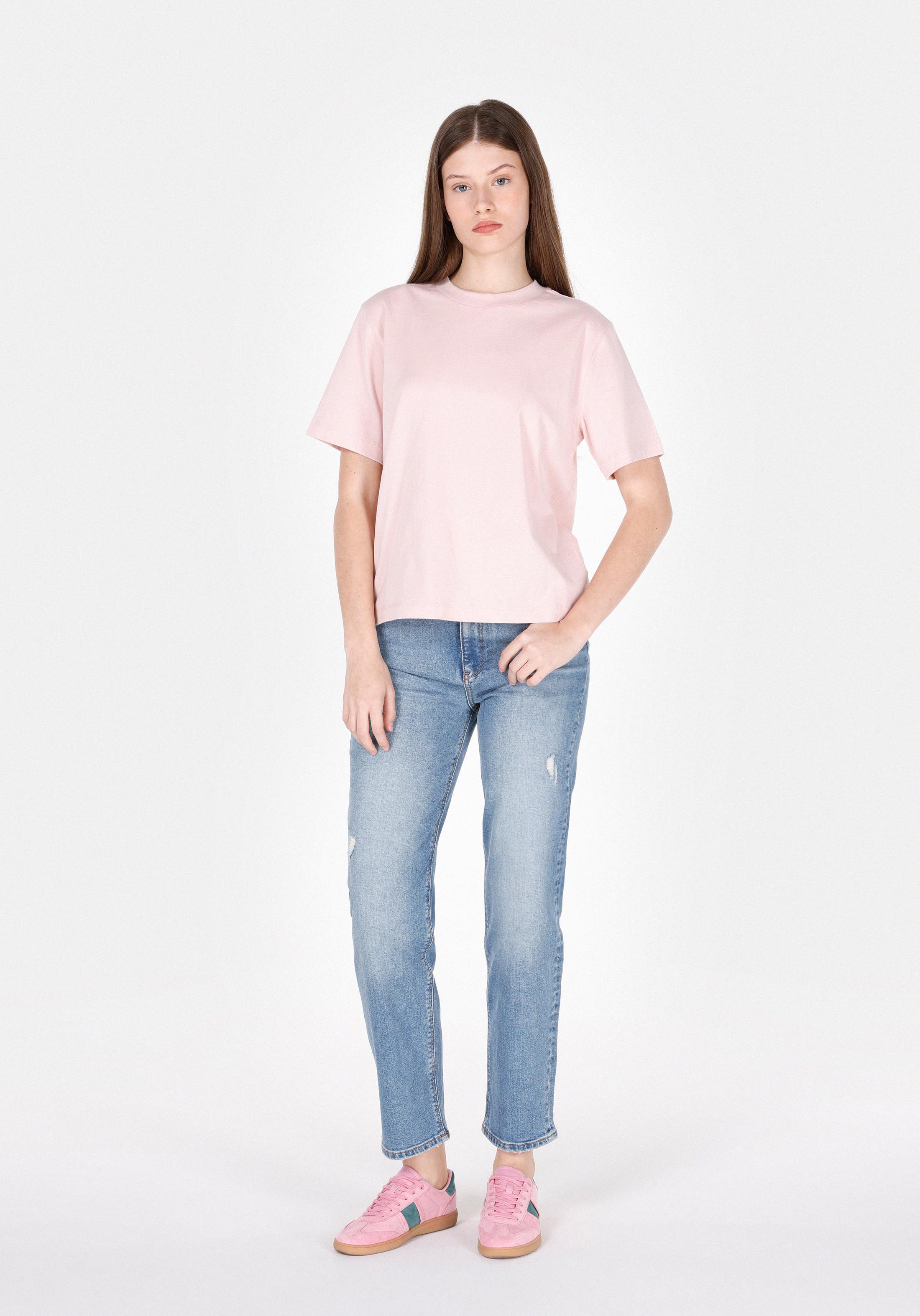 Straight Fit Yüksel Bel Düz Paça Kadın İndigo Jean Pantolon