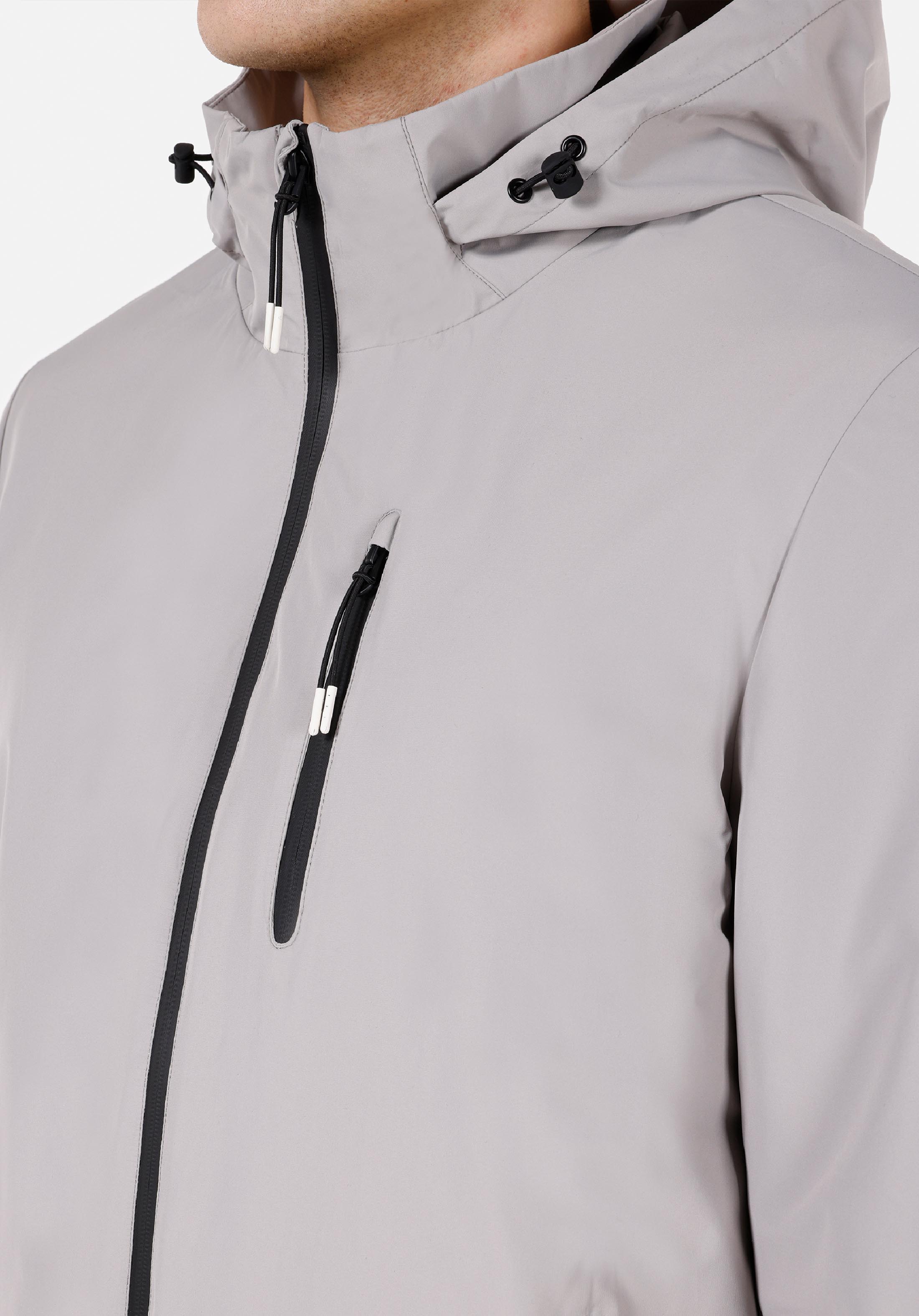 Regular Fit     Erkek Taş Yağmurluk