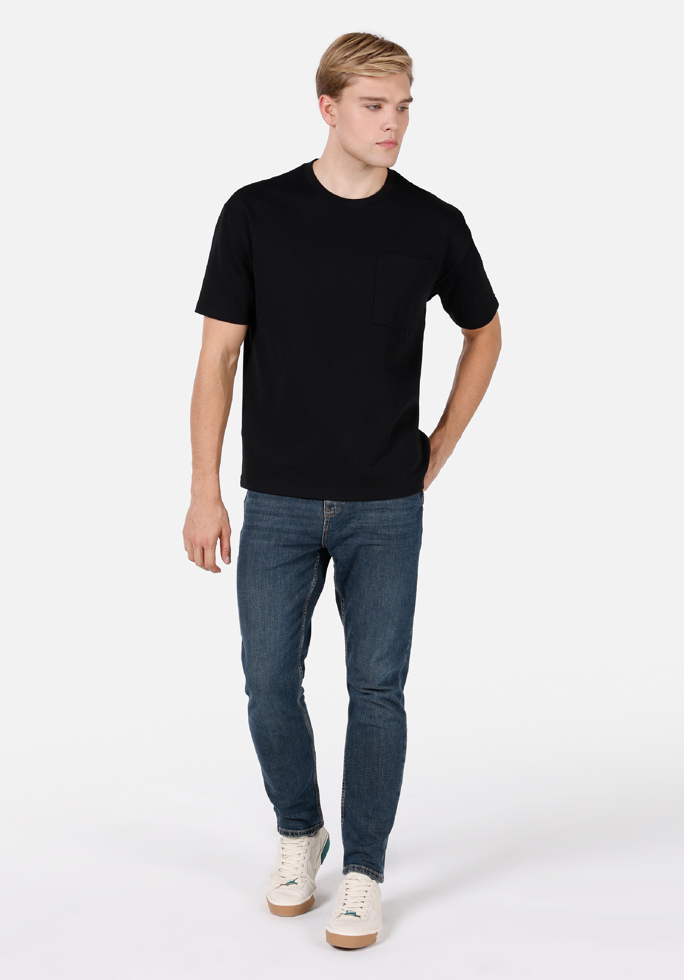 Regular Fit   Erkek İndigo Jean Pantolon