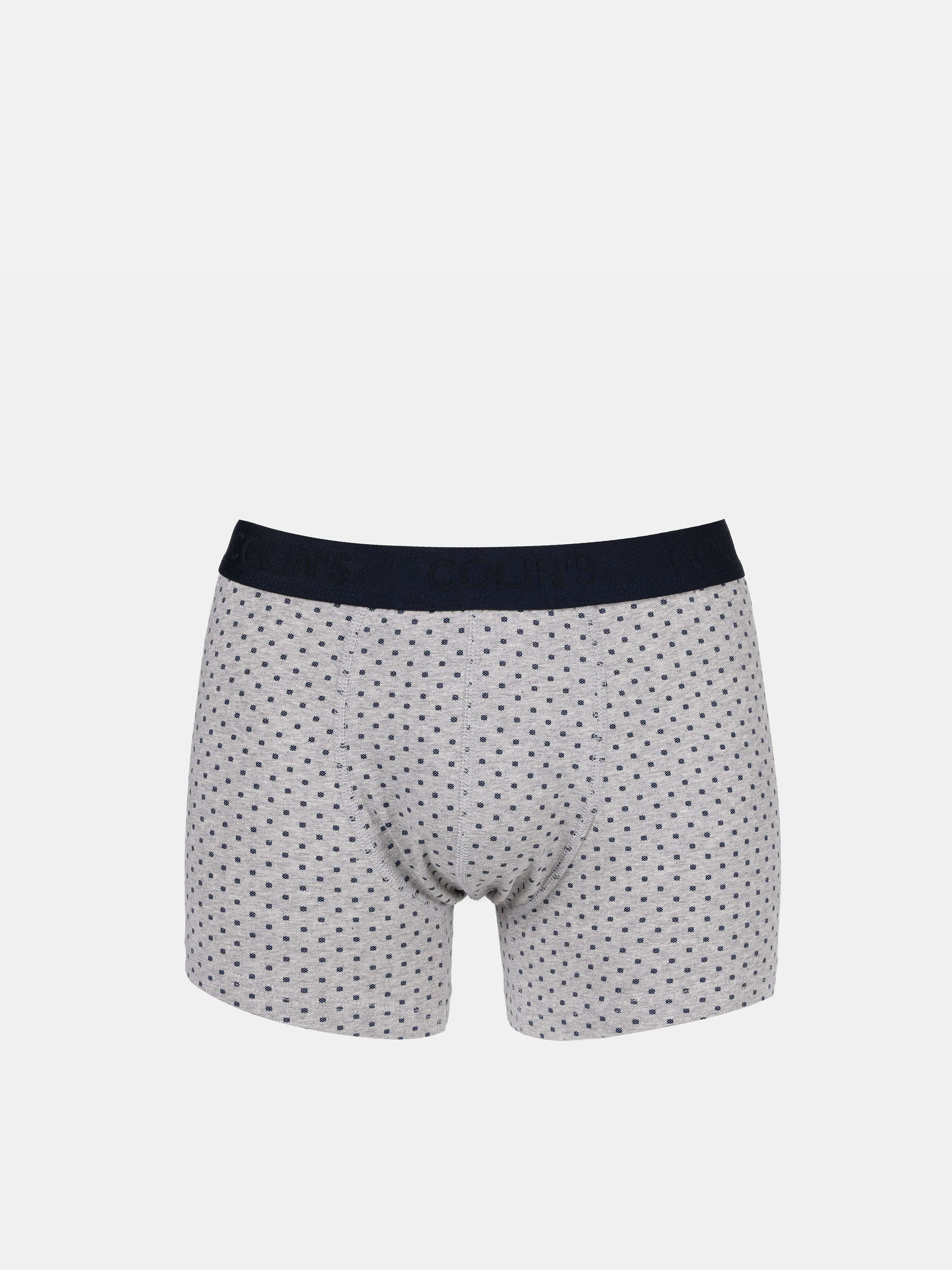 Modern Fit Baskılı Erkek Gri Boxer