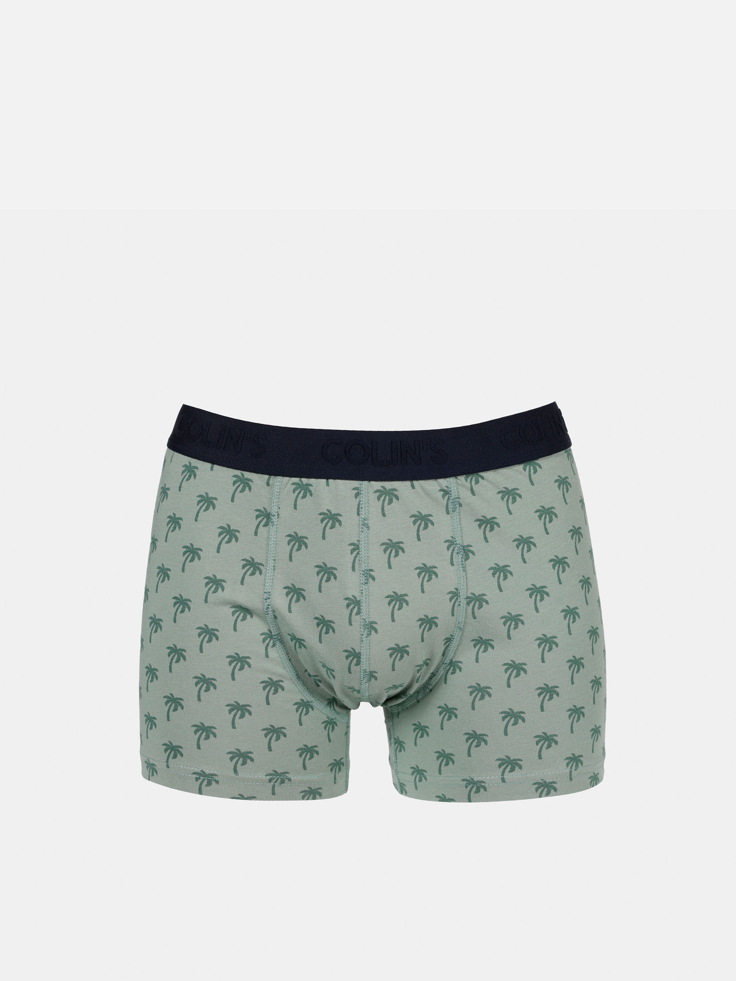 Modern Fit Baskılı Erkek Yeşil Boxer