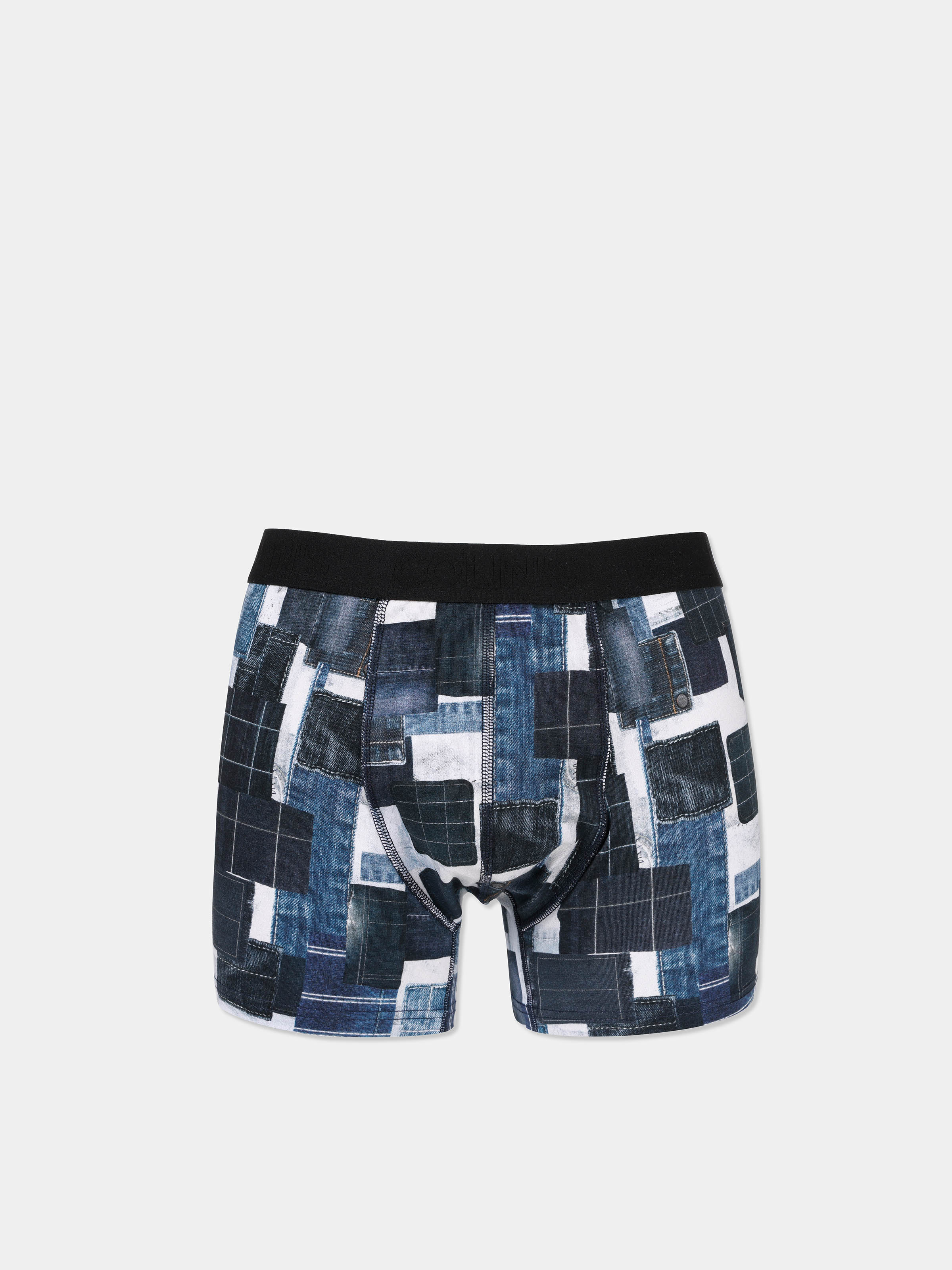 Modern Fit Baskılı Erkek Lacivert Boxer