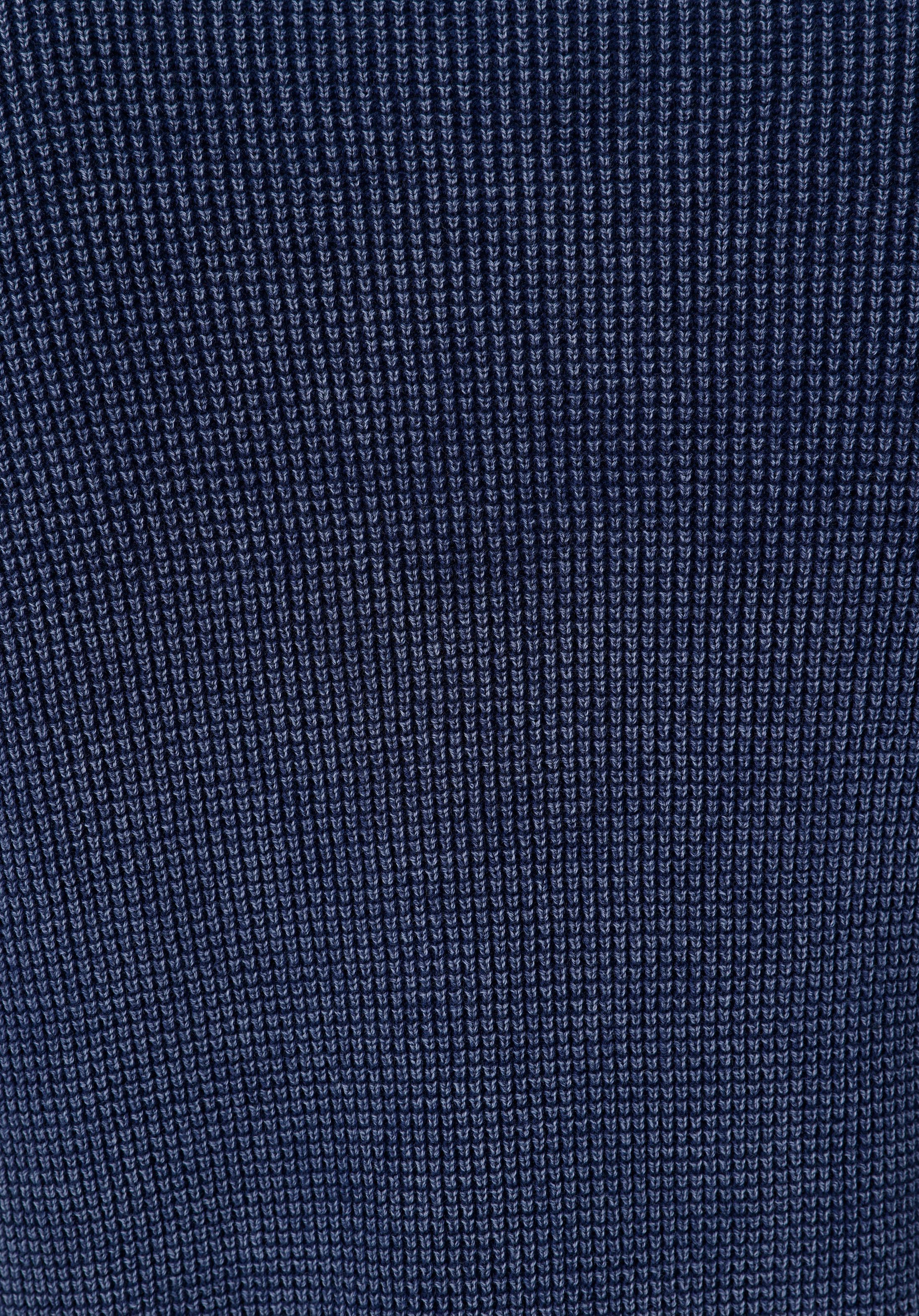 Regular Fit Yuvarlak Yaka Jakarlı Erkek Mavi Kazak