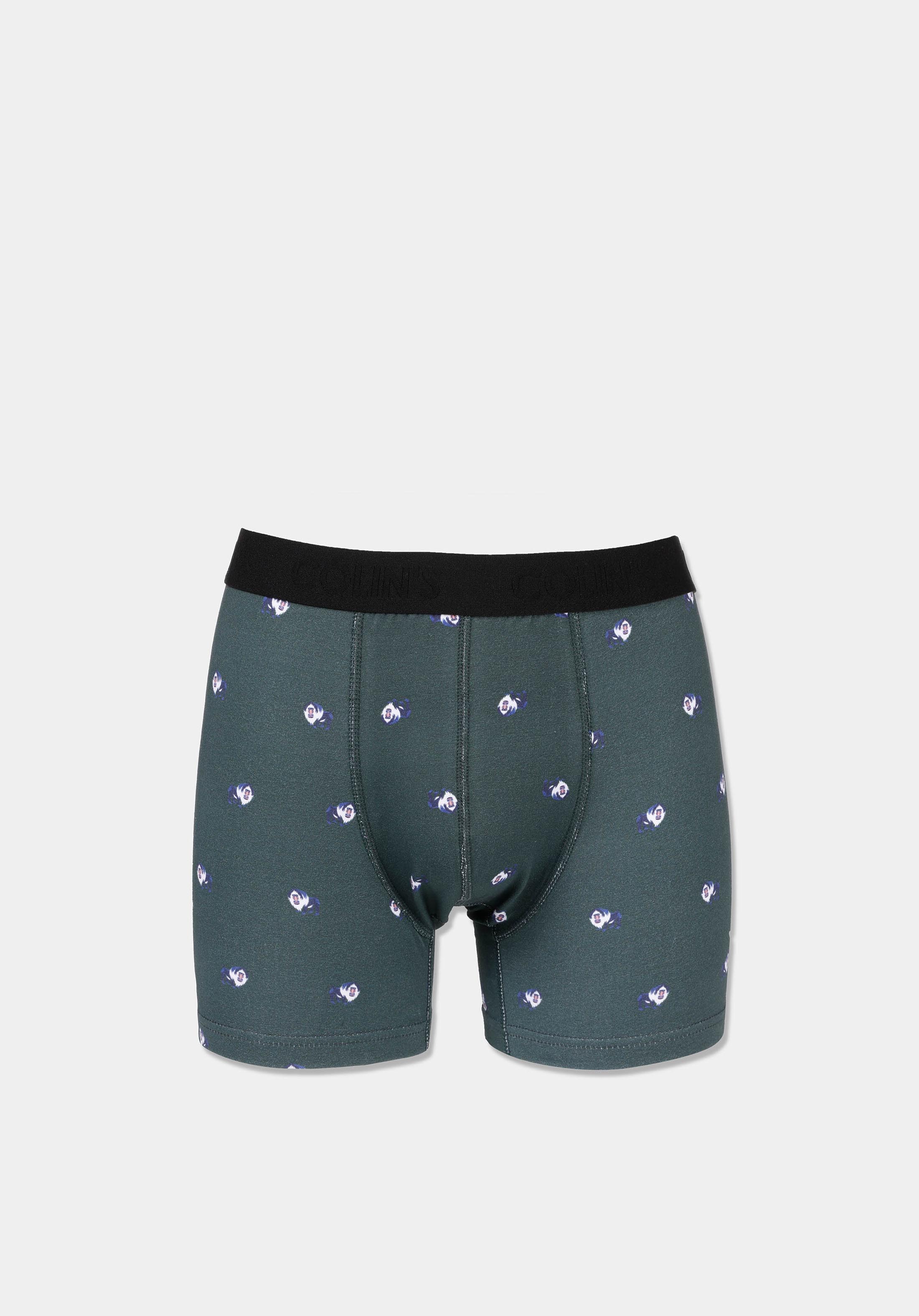 Modern Fit Baskılı Erkek Yeşil Boxer