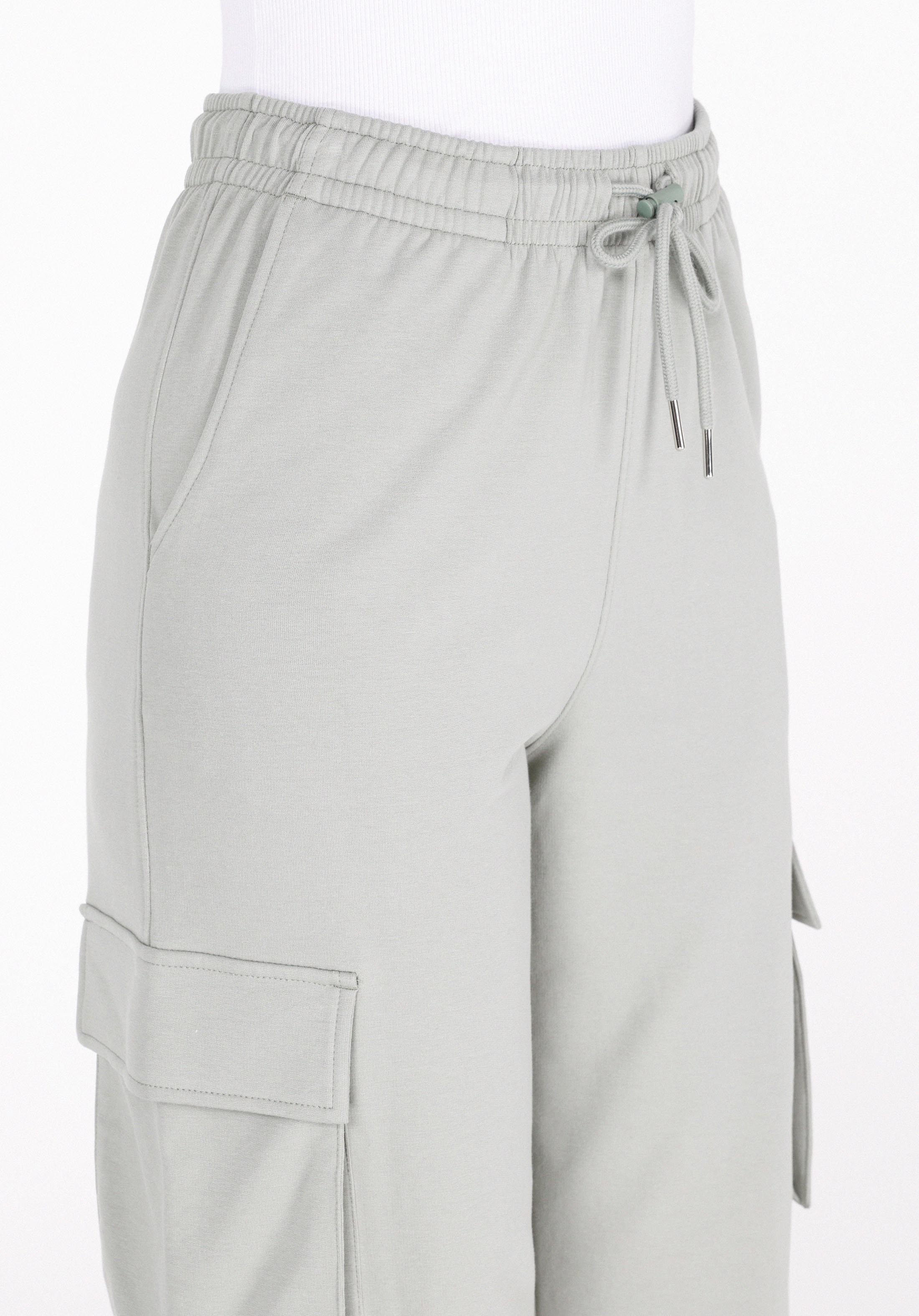 Regular Fit Orta Bel Düz Kadın Yeşil Eşofman Altı