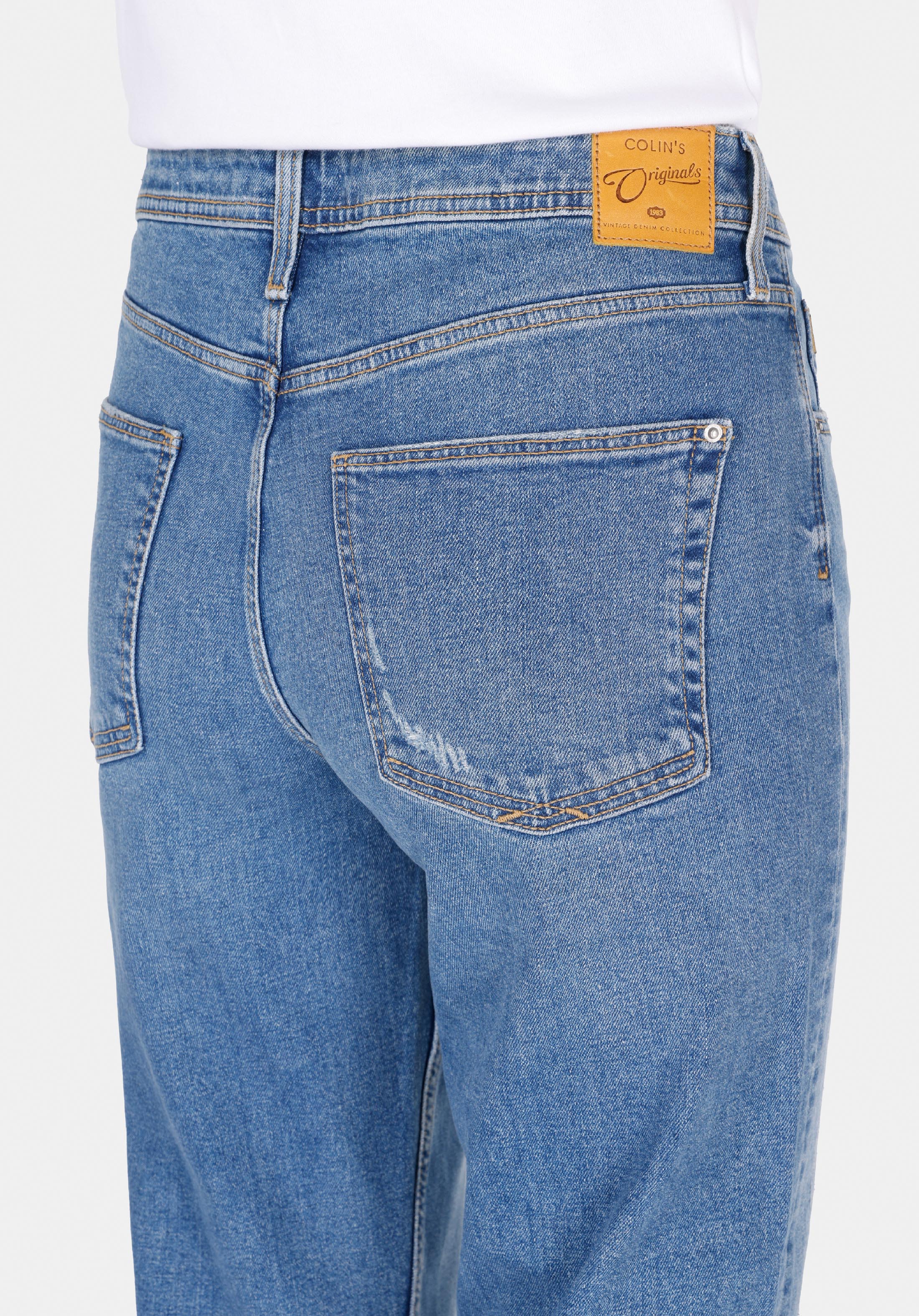 Boyfriend Fit Orta Bel Daralan Paça Kadın İndigo Jean Pantolon