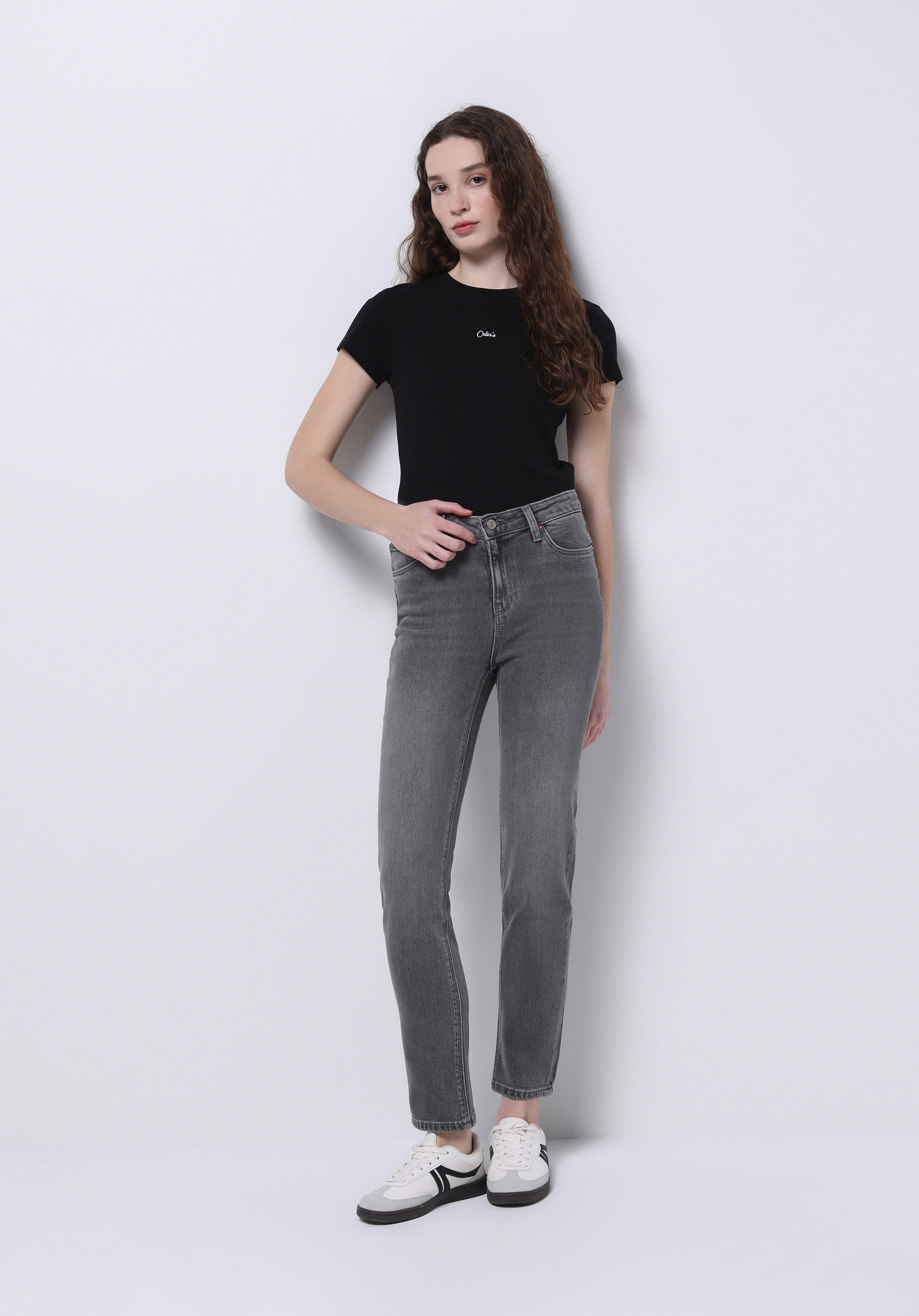 Slim Fit   Kadın Siyah Jean Pantolon