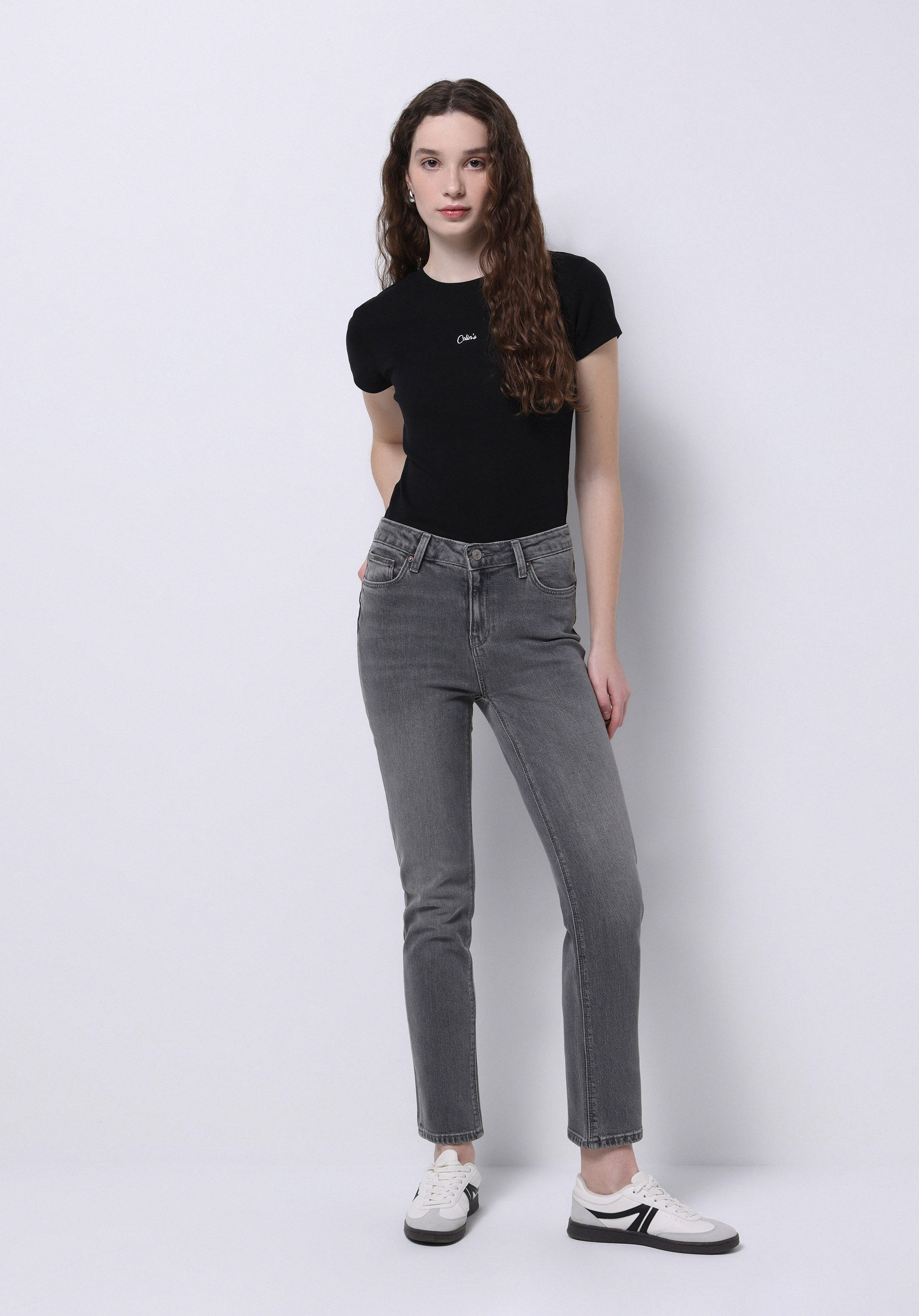 Slim Fit   Kadın Siyah Jean Pantolon