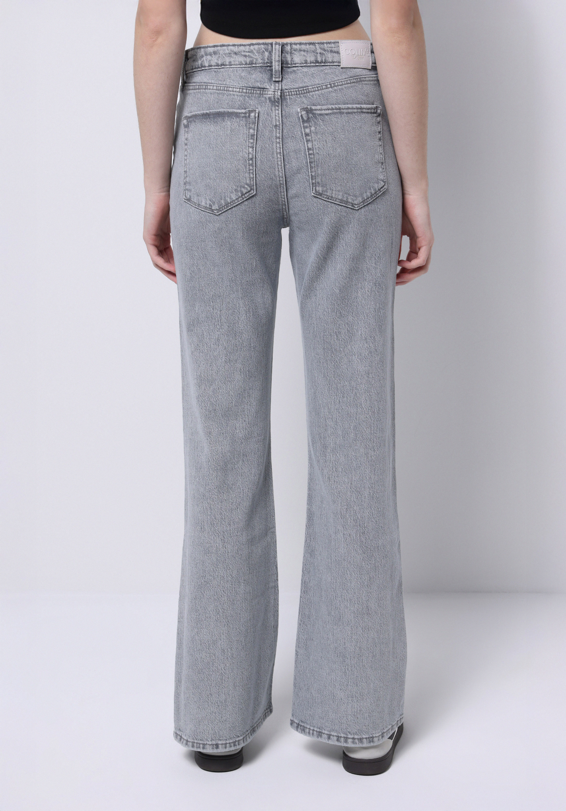 Regular Fit   Kadın Gri Jean Pantolon