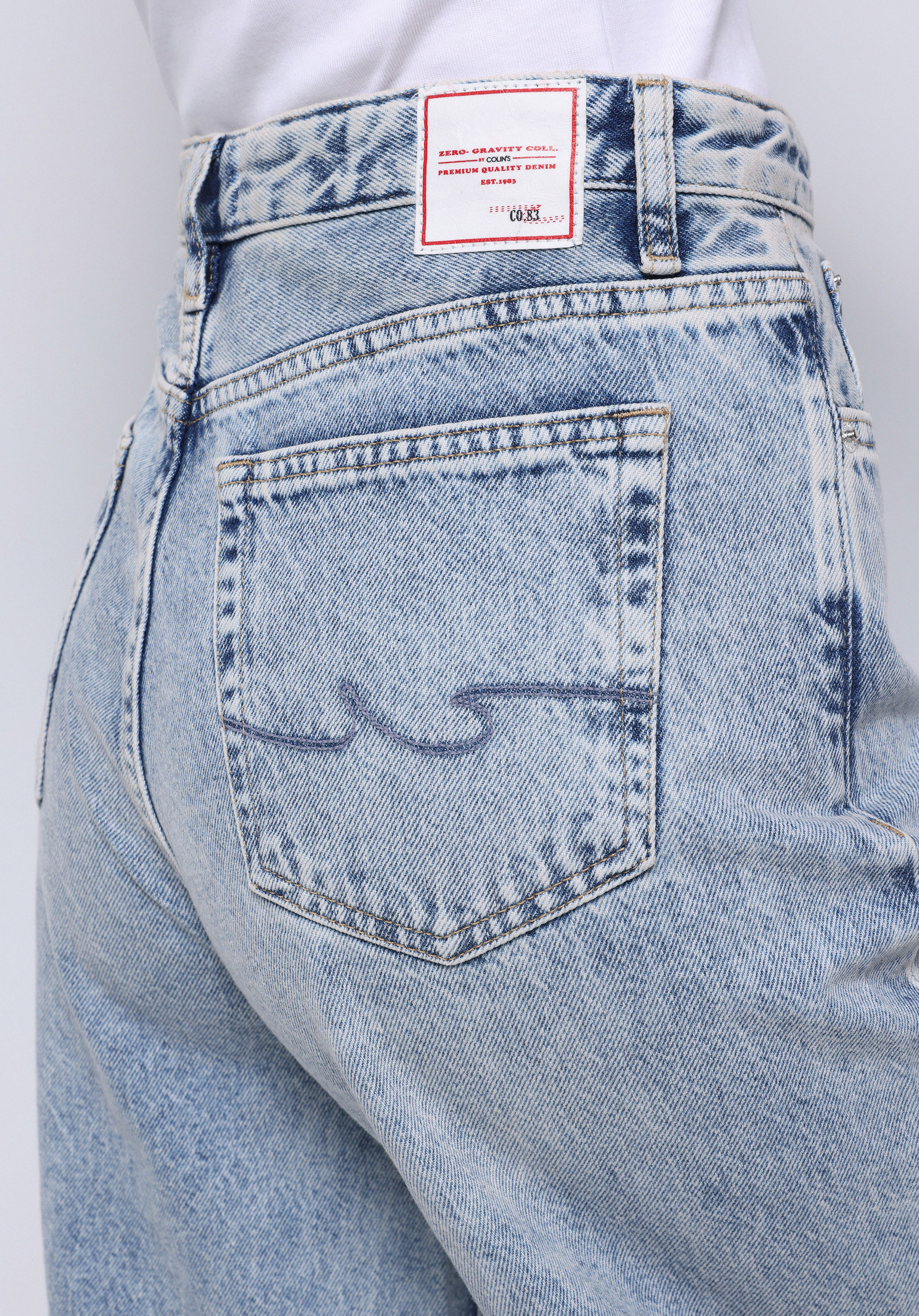 Loose Fit   Kadın Gri Jean Pantolon
