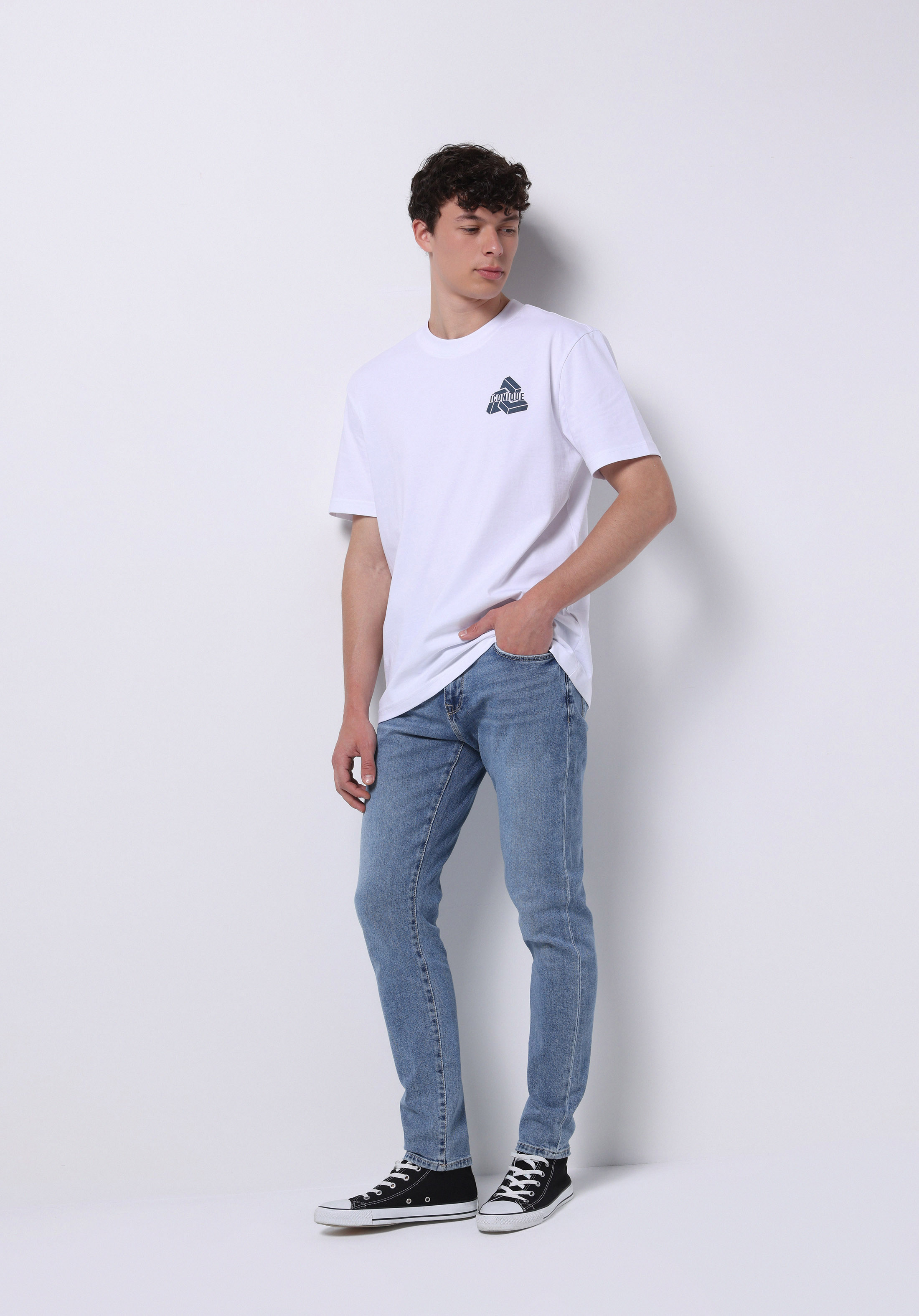 Slim Fit   Erkek İndigo Jean Pantolon