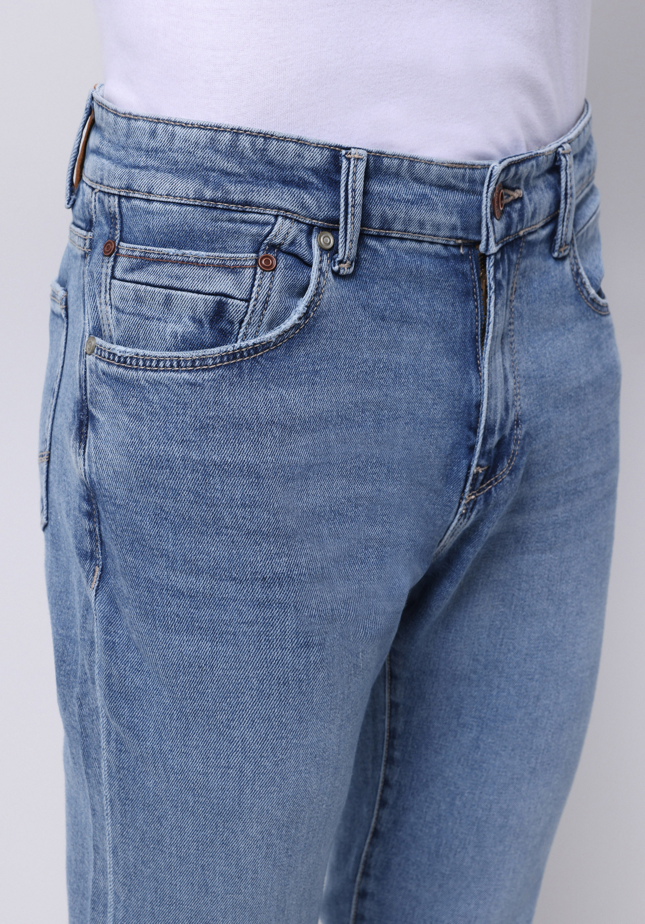Slim Fit   Erkek İndigo Jean Pantolon