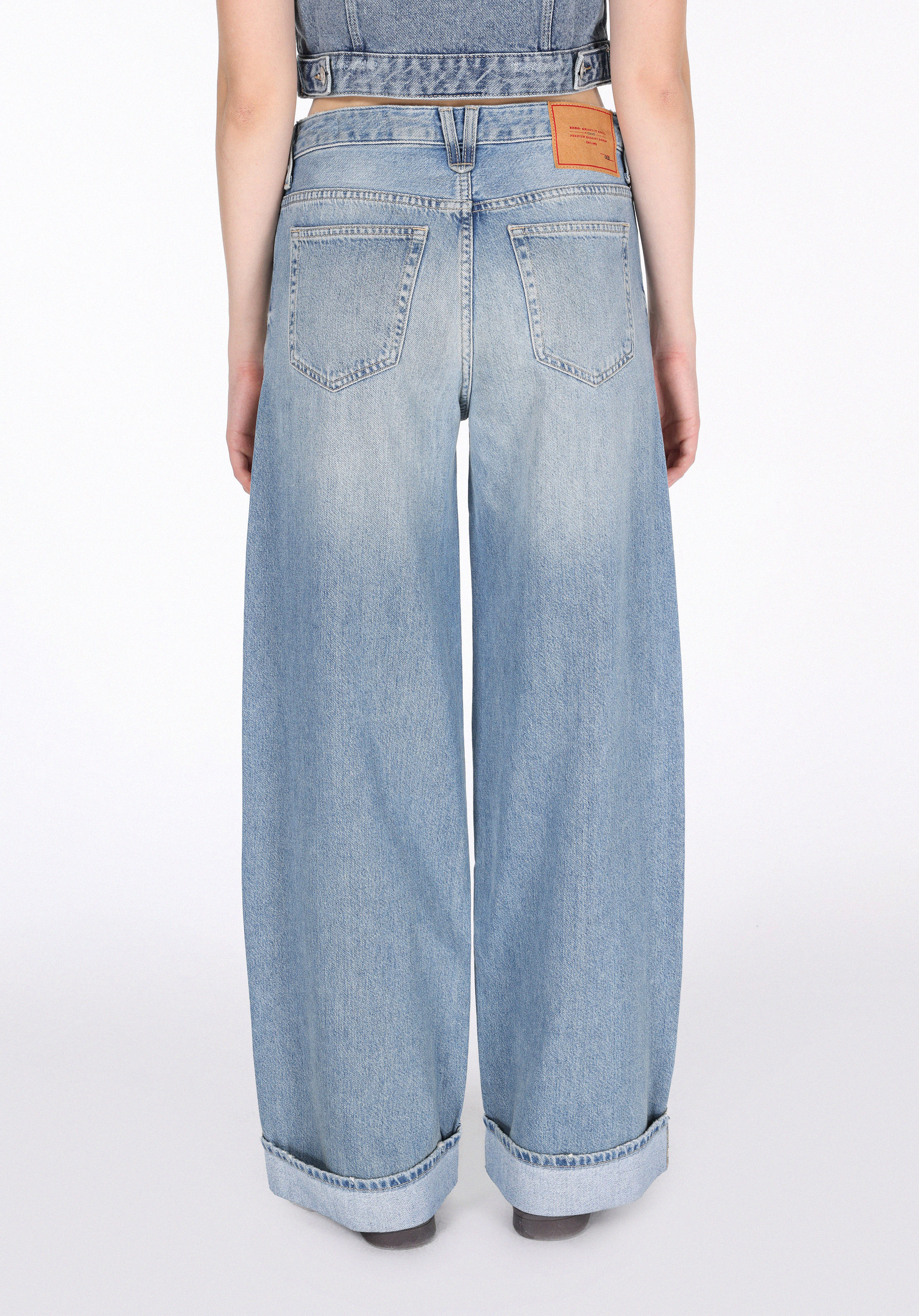 Loose Fit   Kadın İndigo Jean Pantolon