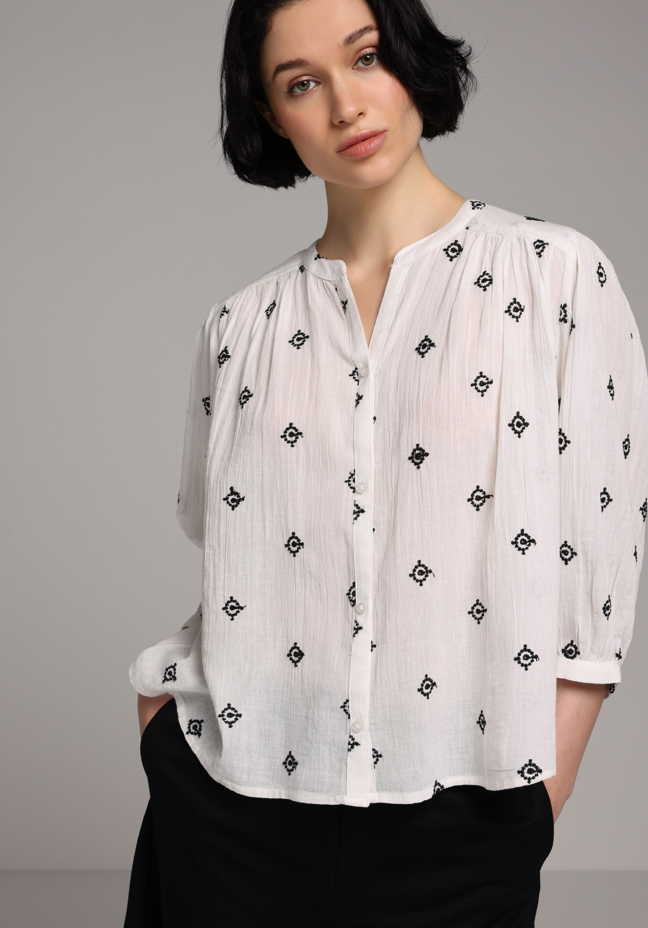 Relaxed Fit   Kadın Beyaz  Gömlek