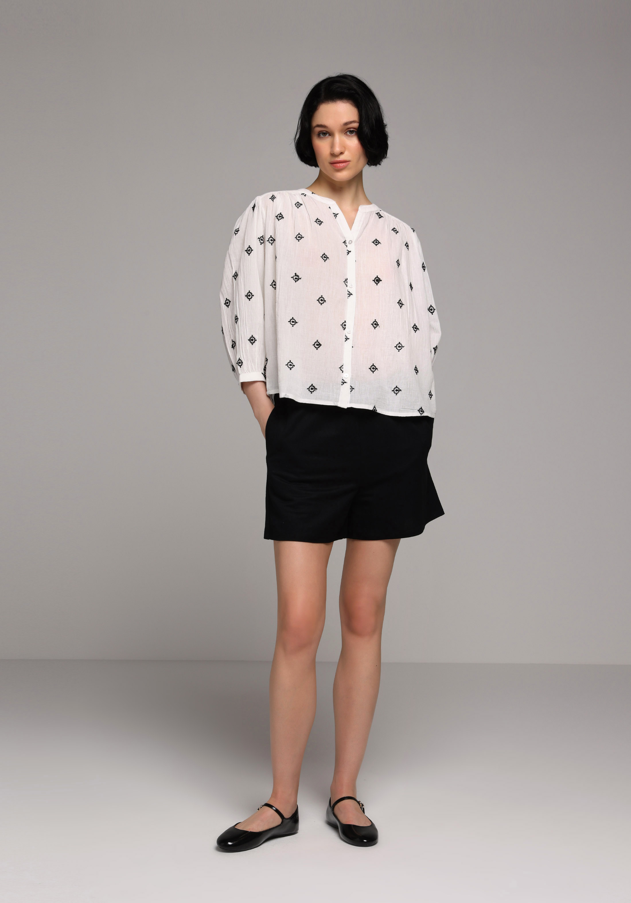 Relaxed Fit   Kadın Beyaz  Gömlek