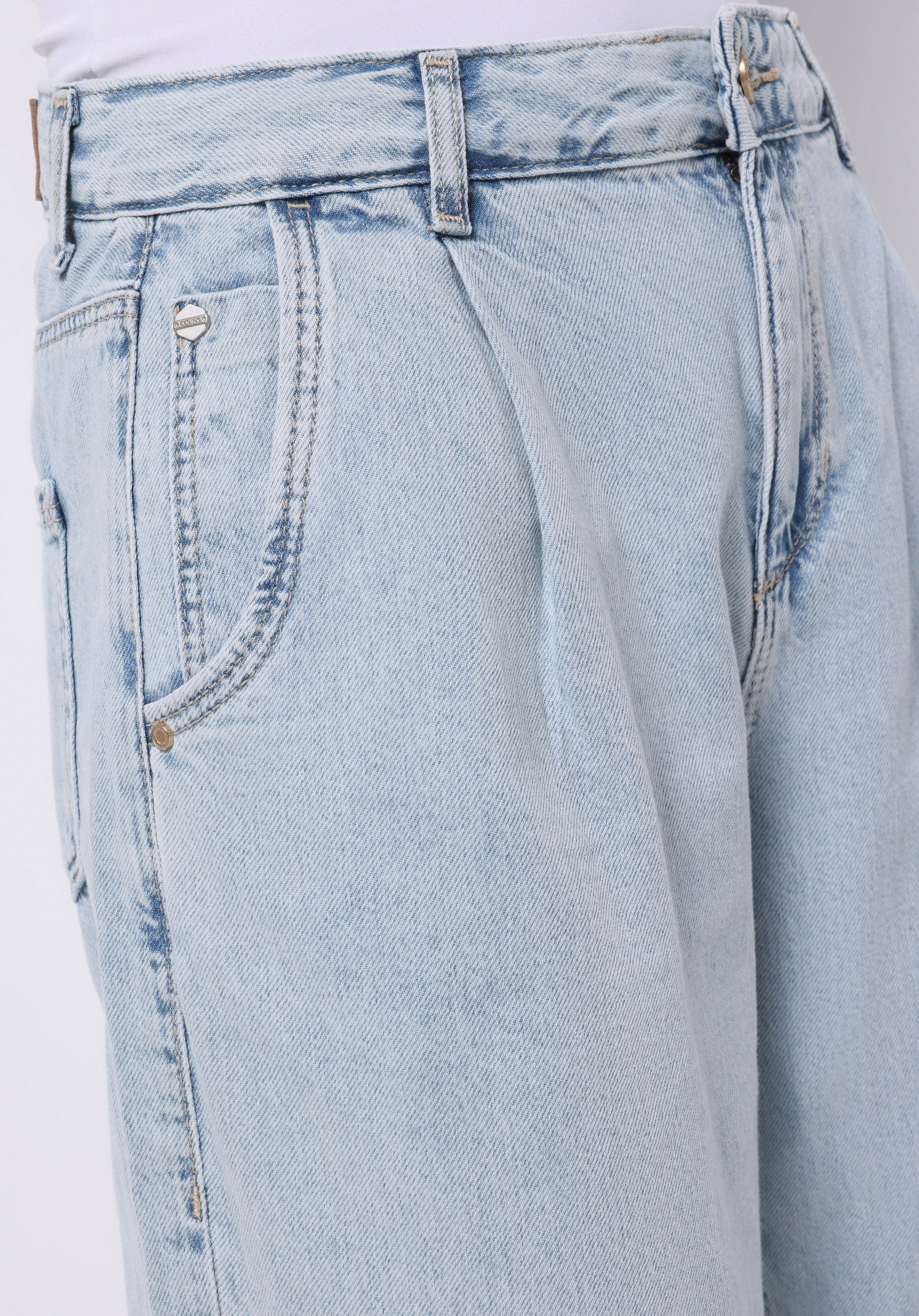 Barrel Fit   Kadın İndigo Jean Pantolon