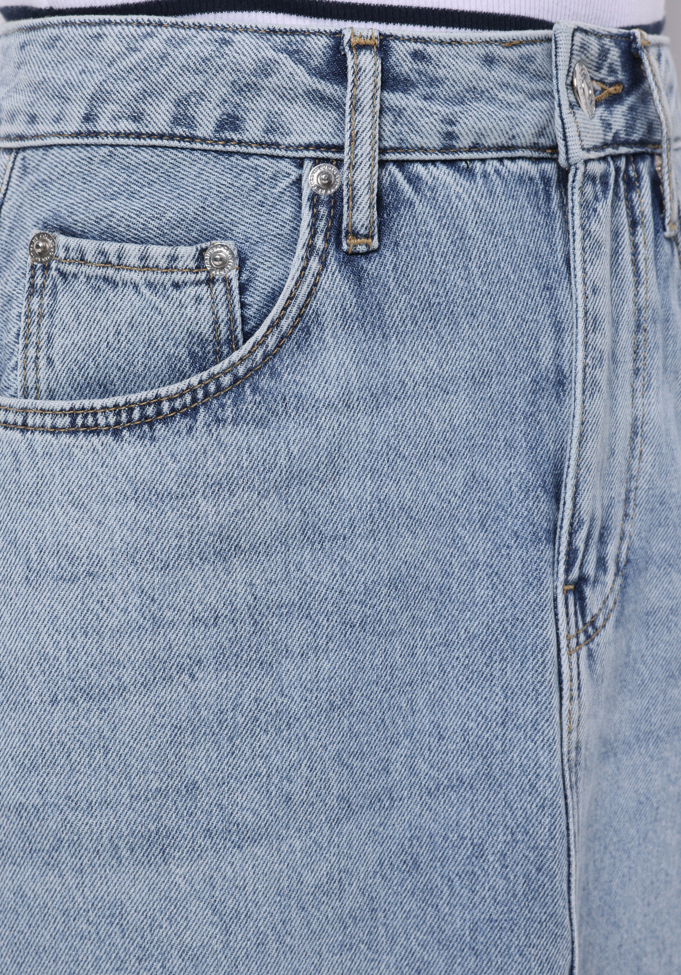 Slim Fit Düz Fermuarlı Kadın Açik Mavi Etek