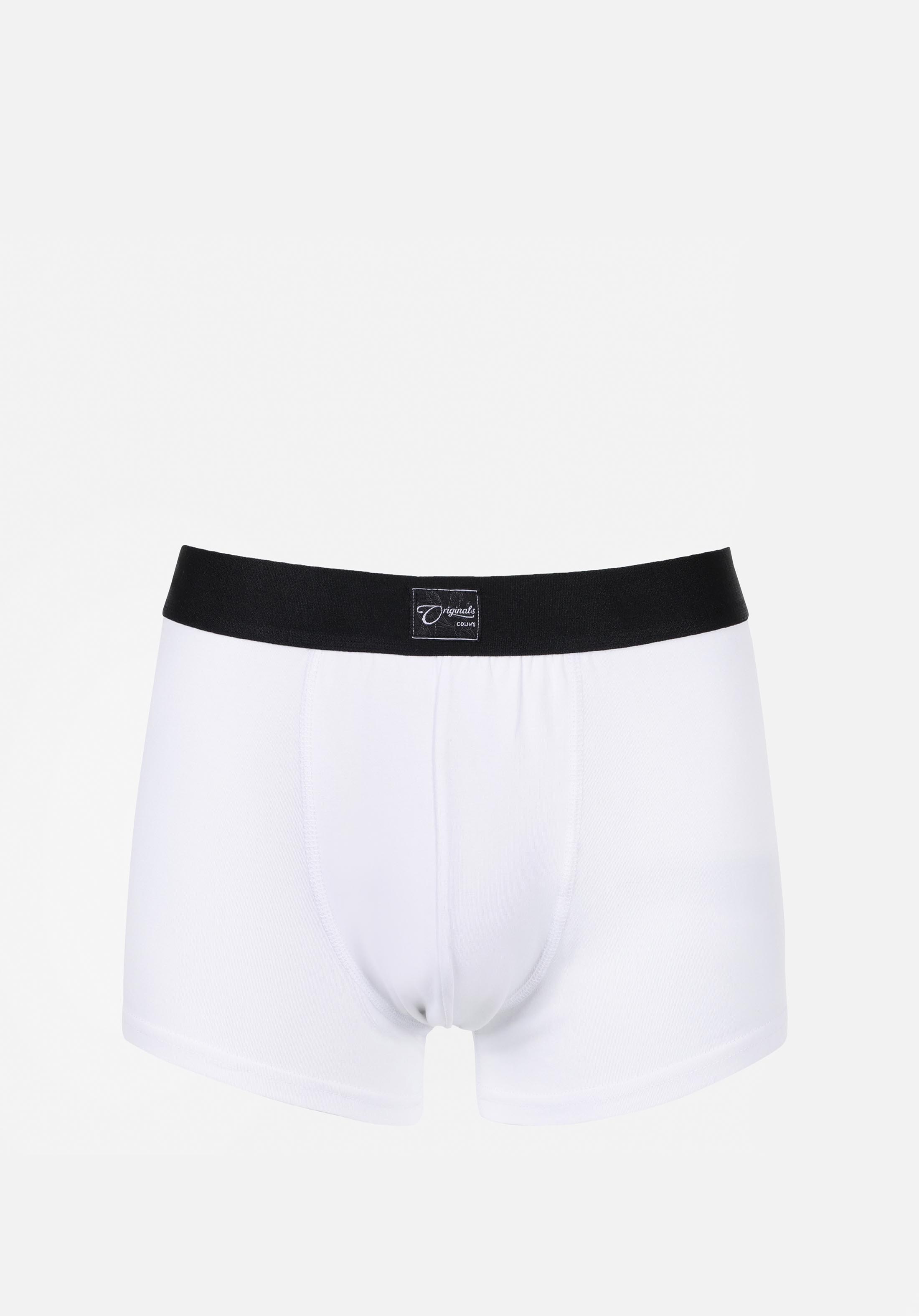 Modern Fit Düz Erkek Beyaz Boxer