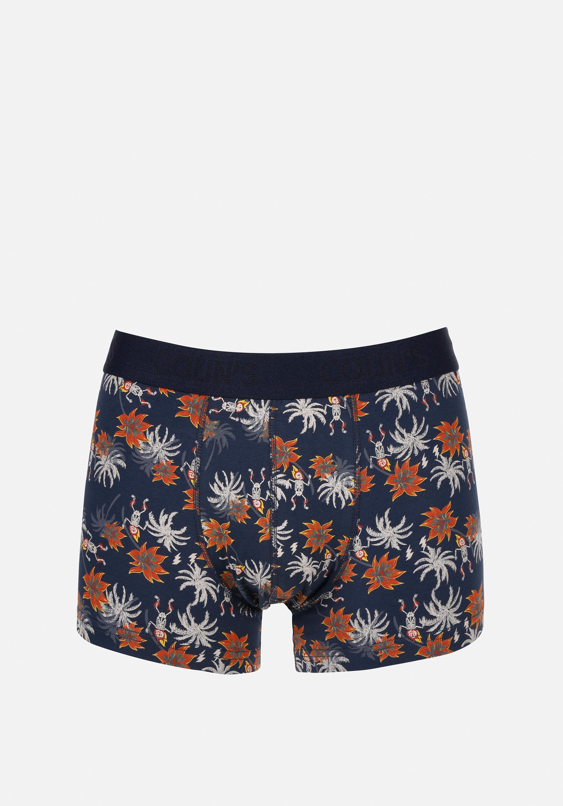 Modern Fit Baskılı Erkek Lacivert Boxer