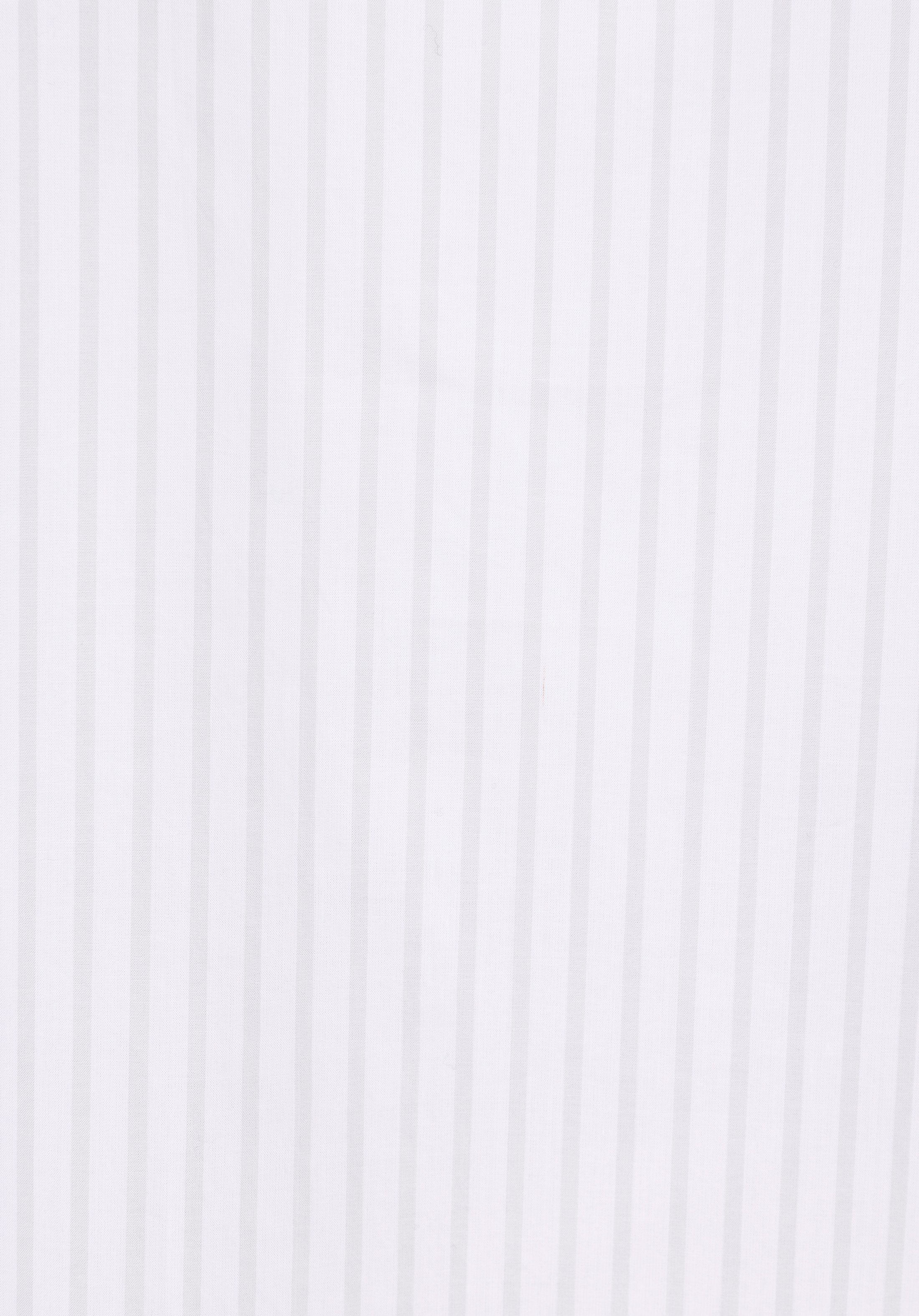 Regular Fit Shirt Neck Çizgili Kadın Beyaz Uzun Kol Gömlek