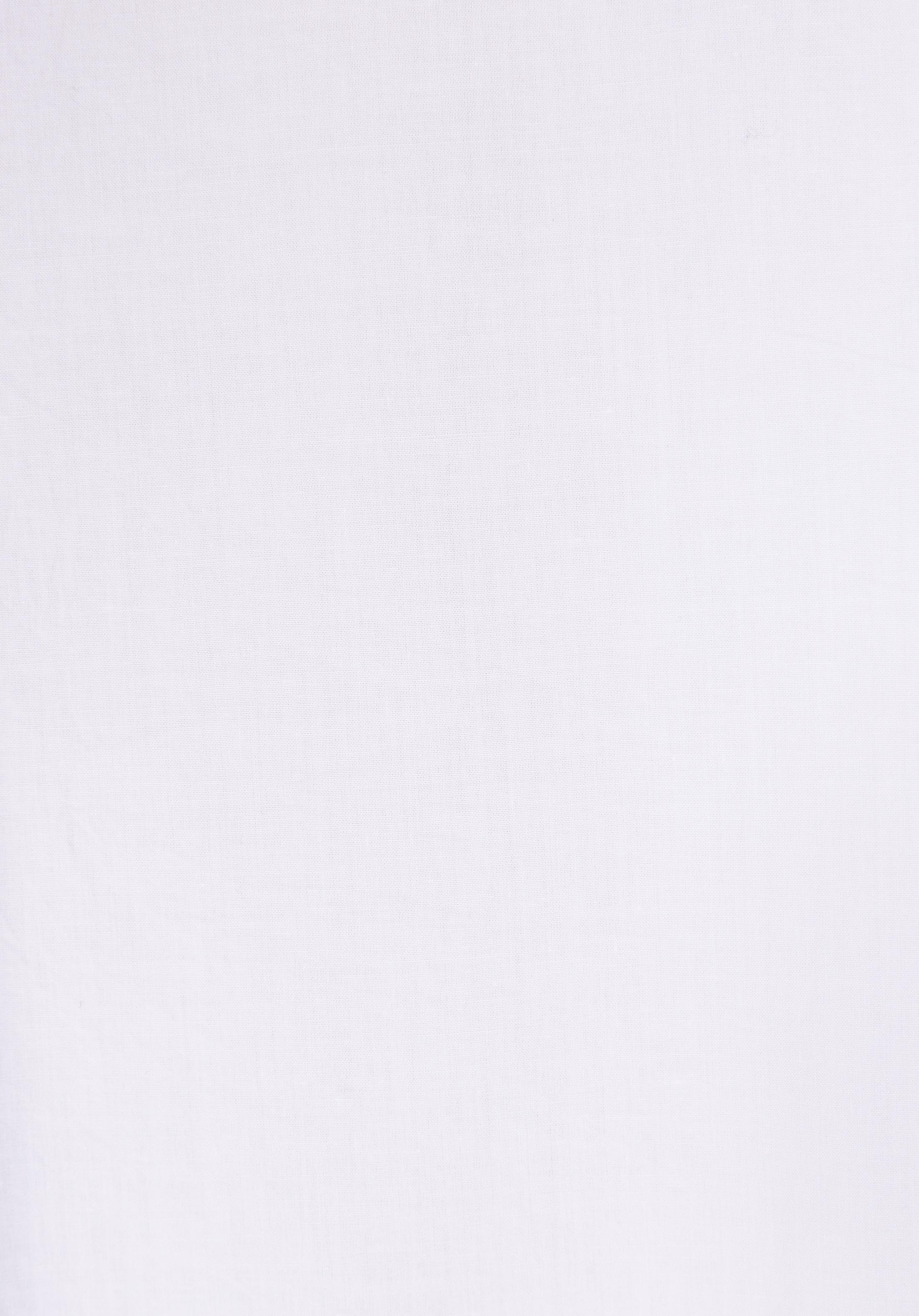 Regular Fit Shirt Neck Düz Kadın Beyaz Uzun Kol Gömlek