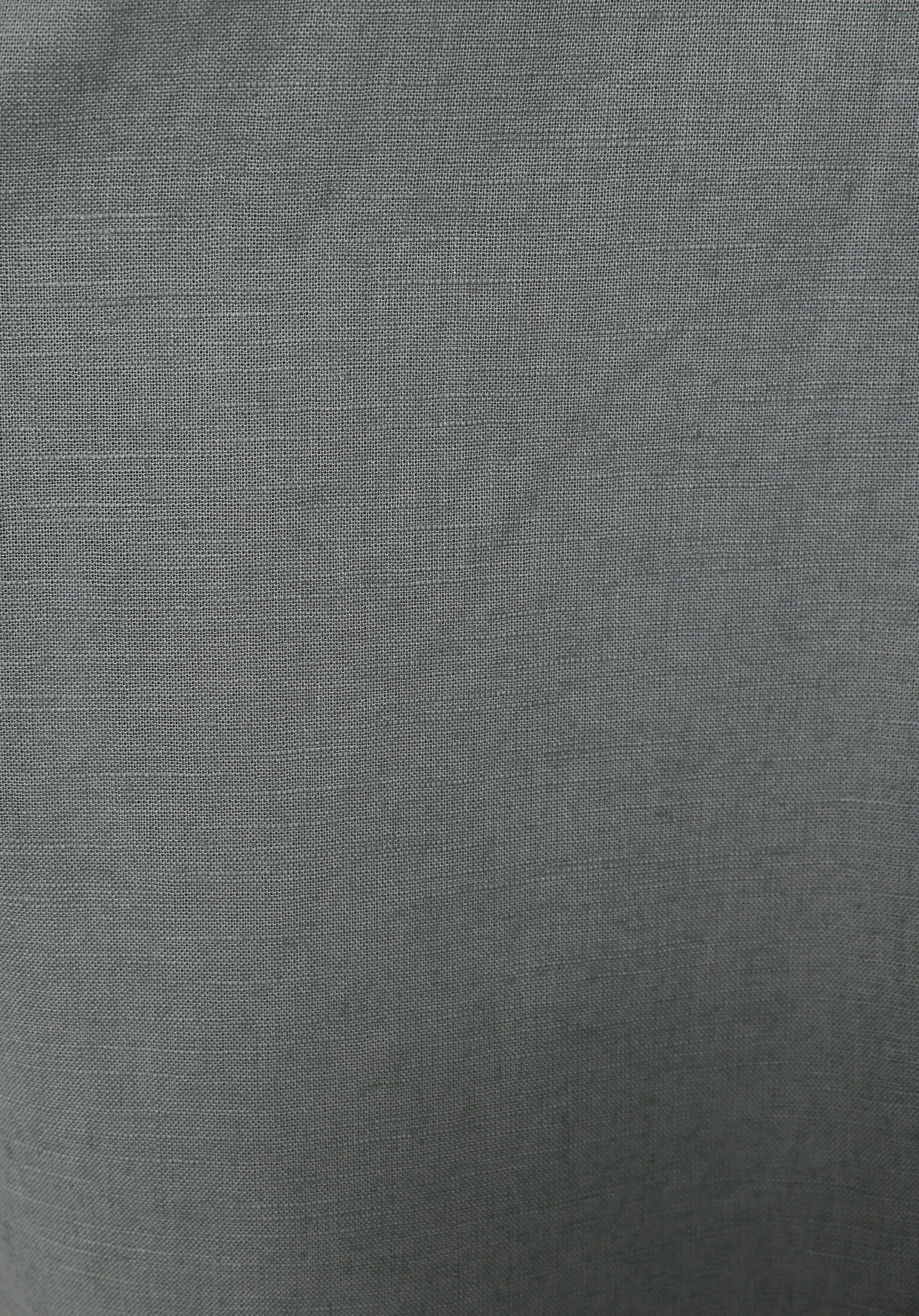 Regular Fit Shirt Neck Düz Erkek Keten Karışımlı Yeşil Kısa Kol Gömlek
