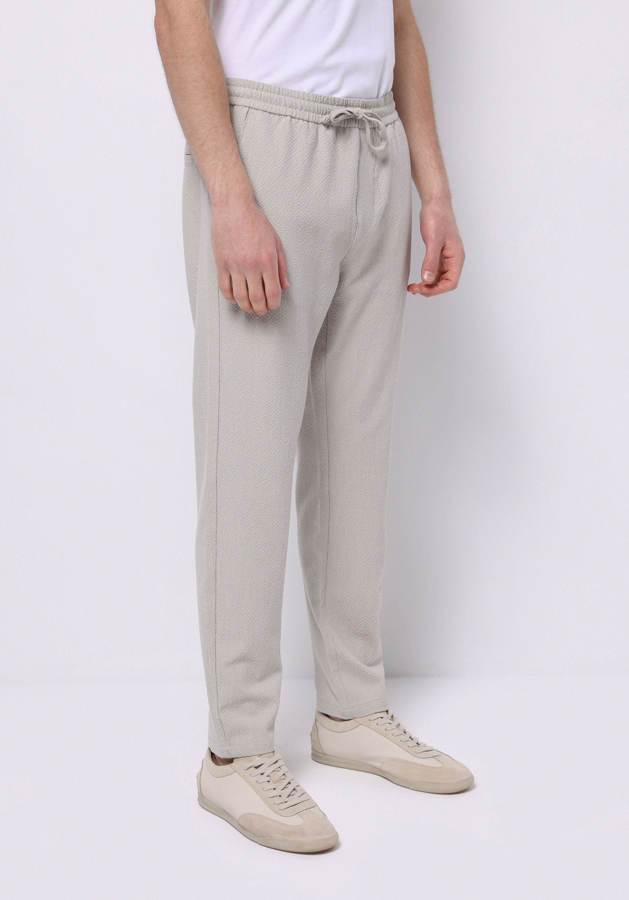 Slim Fit Orta Bel Uzun Paça Erkek Bej  Pantolon