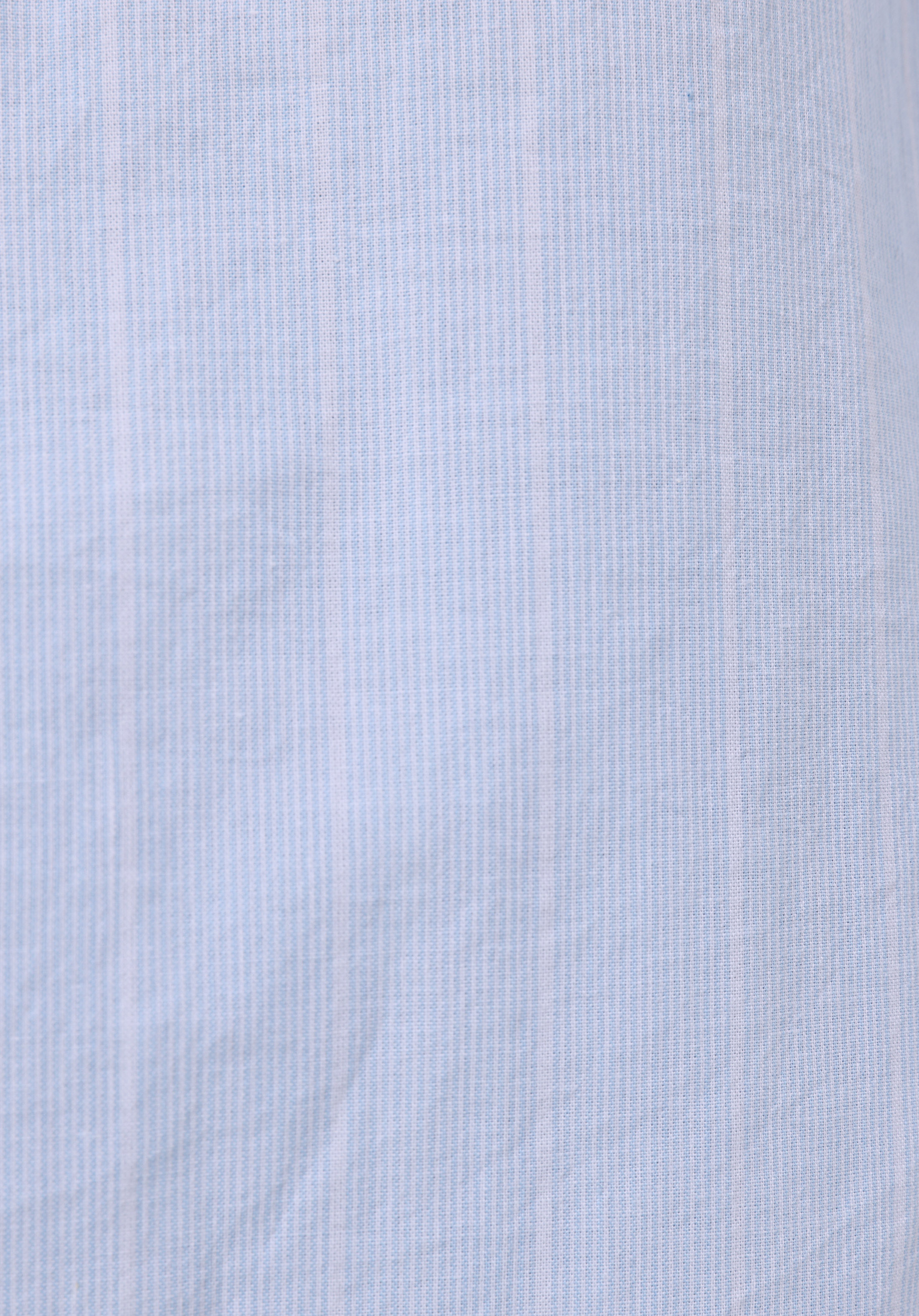 Regular Fit Shirt Neck Çizgili Kadın Mavi Roll-up Gömlek