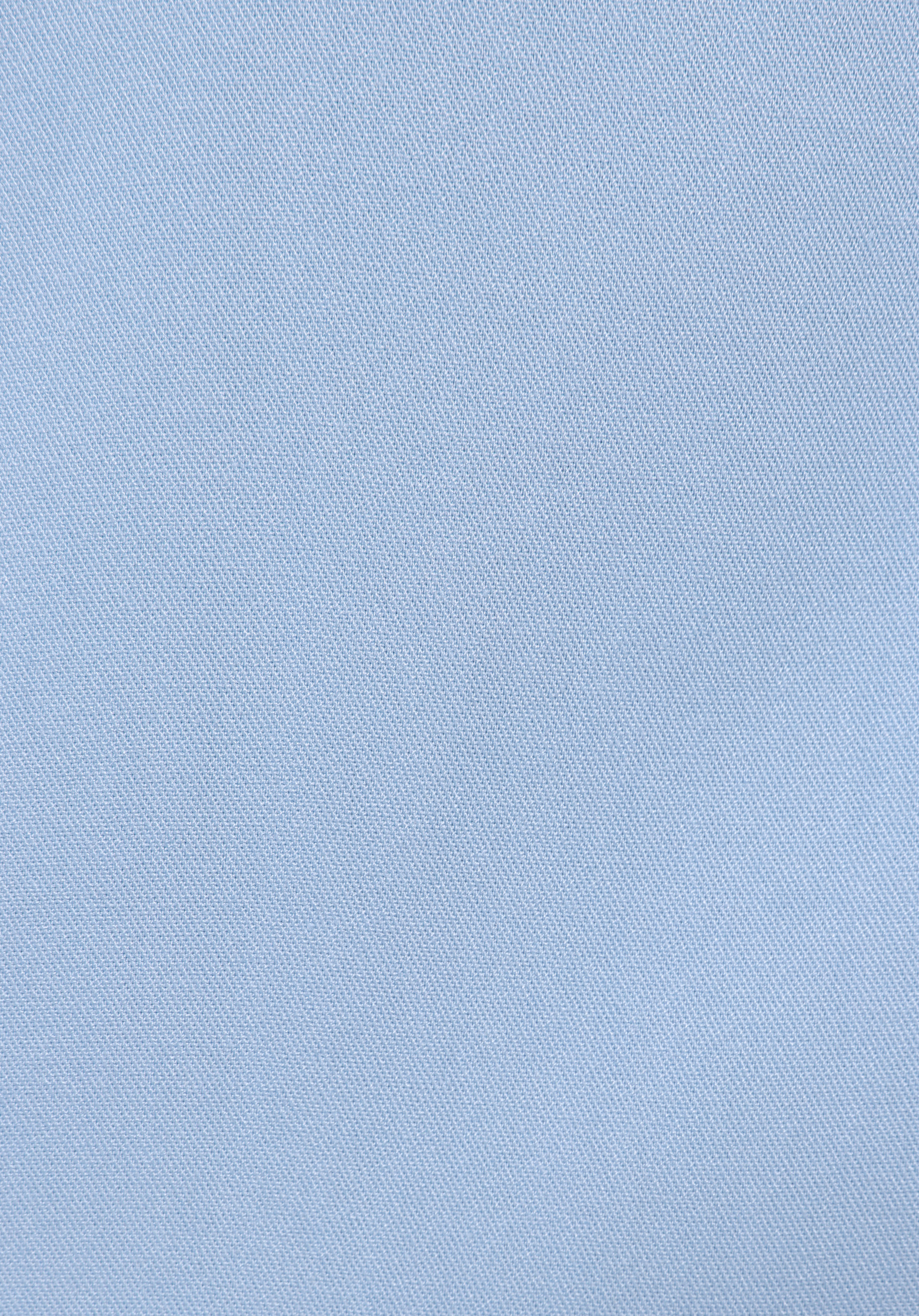 Regular Fit Shirt Neck Düz Kadın Mavi Kısa Kol Gömlek